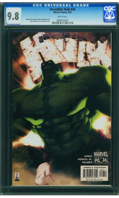 Incredbile Hulk 36 CGC 9.8 John Romita Jr. Art (1 of 1)