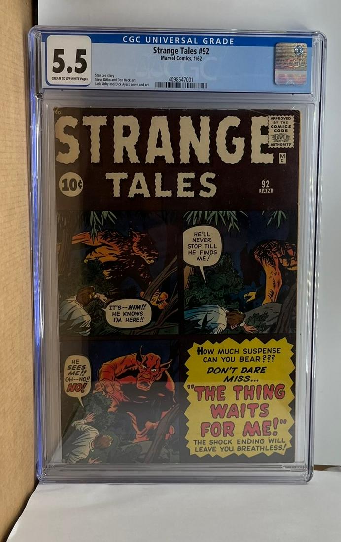 Strange Tales 92 CGC 5.5 Silver Age Horror (1 of 1)