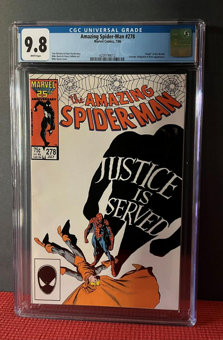 Amazing spider-man 278 CGC 9.6: We are Veteran Owned and Operated and we do in-house shipping for all items! Please see photos for condition.