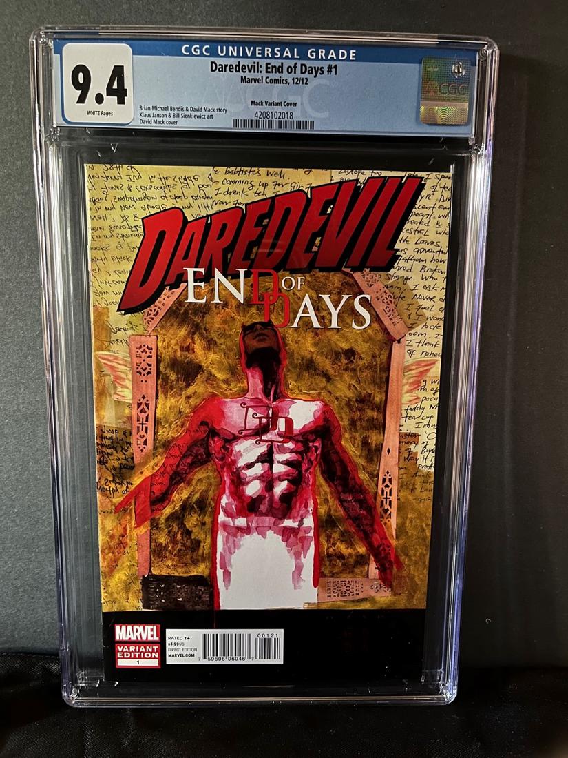 Daredevil: End of Days 1 CGC 9.4: We are Veteran Owned and Operated and we do in-house shipping for all items! Please see photos for condition.