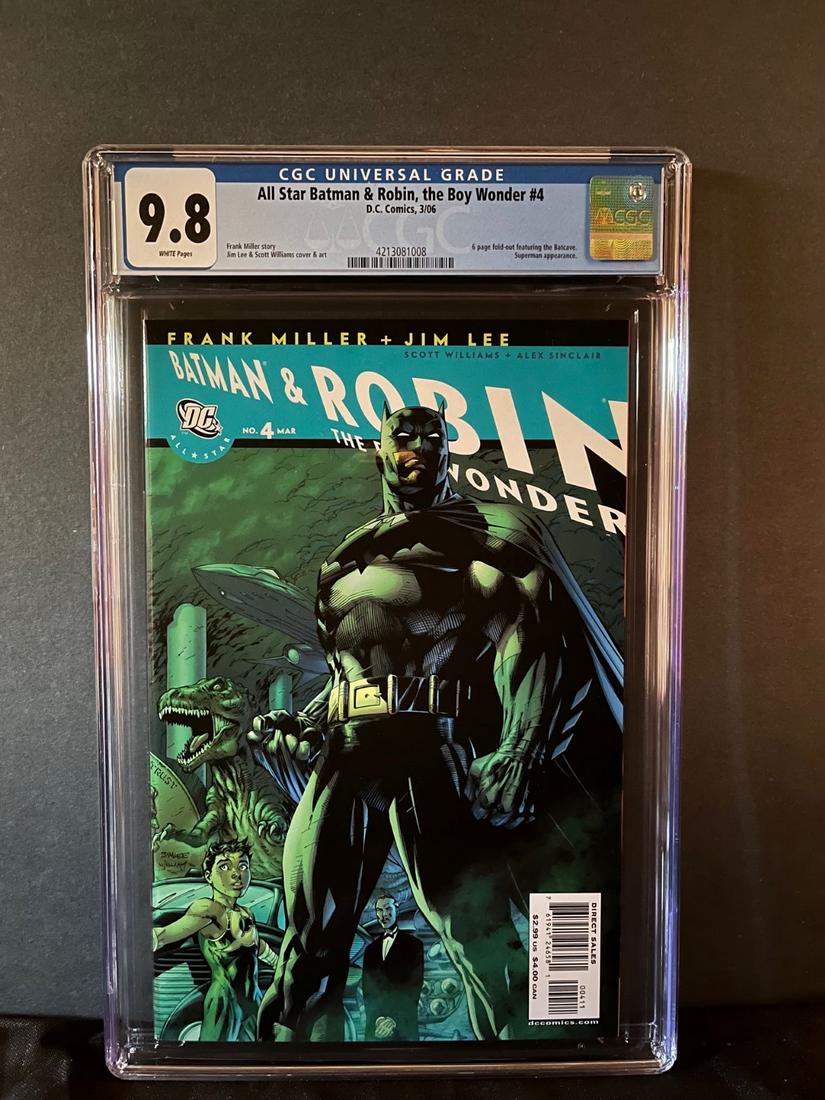 All Star Batman & Robin 4 CGC 9.8: We are Veteran Owned and Operated and we do in-house shipping for all items! Please see photos for condition.