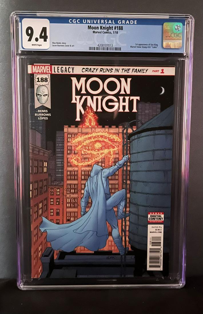 Moon Knight 188 CGC 9.4: We are Veteran Owned and Operated and we do in-house shipping for all items! Please see photos for condition.