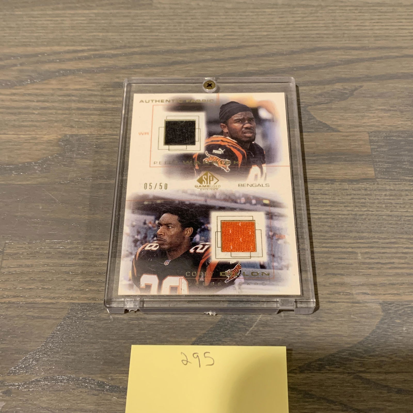Corey Dillon, Peter Warrick Football card (1 of 2)