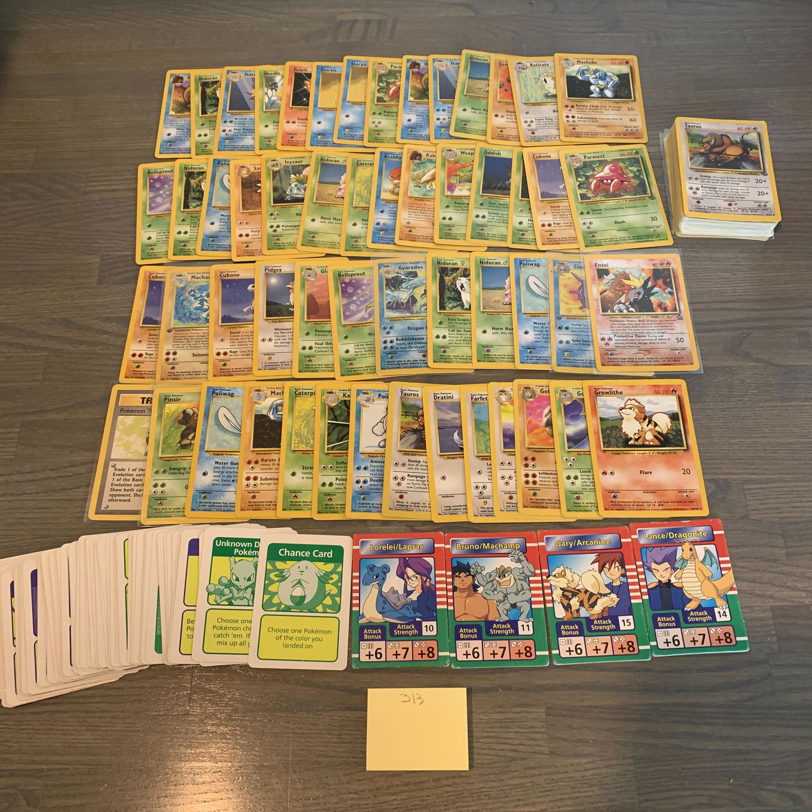 Vintage Pokemon card lot: Mixed sets mostly base, fossil, and jungle. Includes vintage Pokemon game cards as well. See photos for conditions.