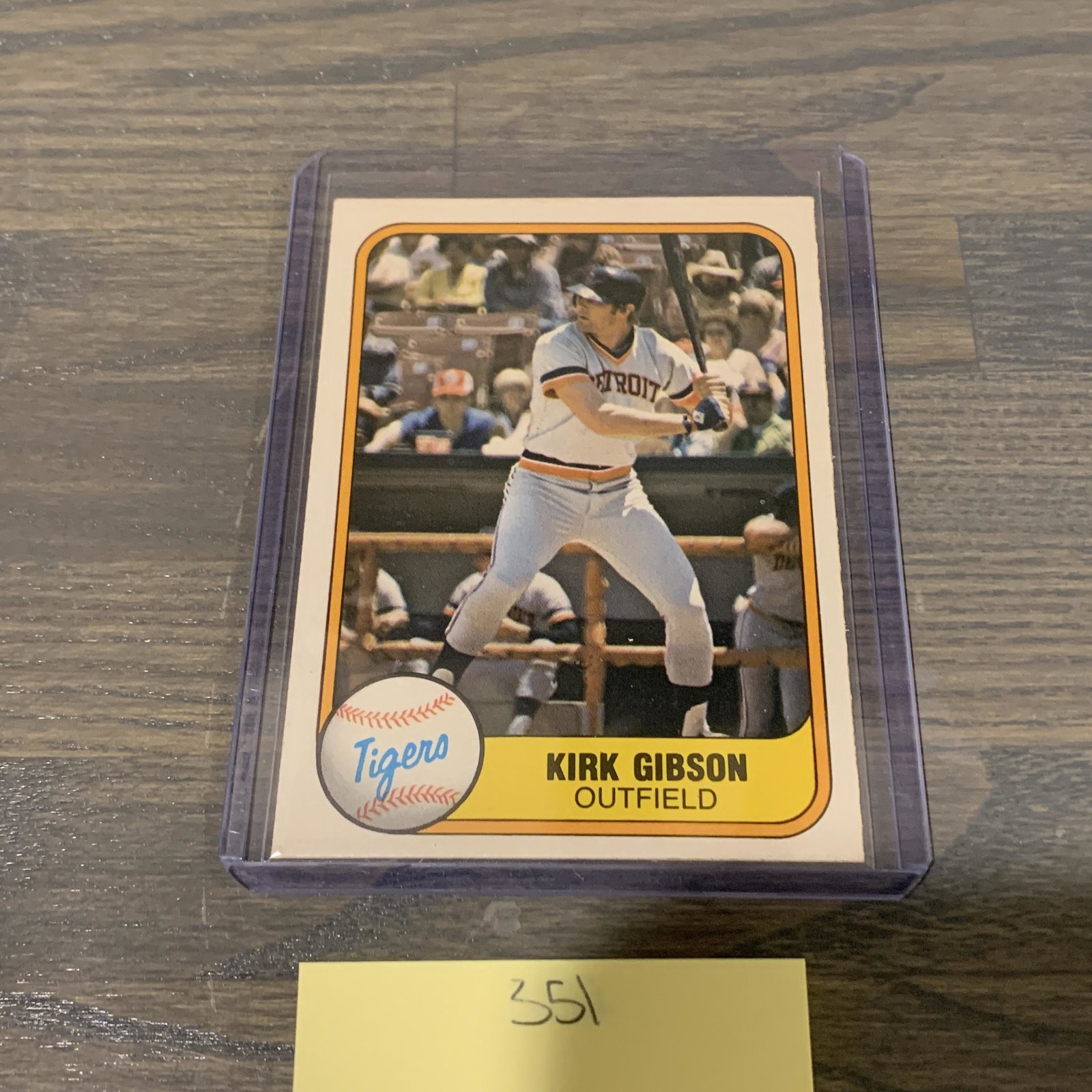 Kirk Gibson 81 baseball card: Kirk Gibson 81 baseball card. Fleer #481. See photos for condition.