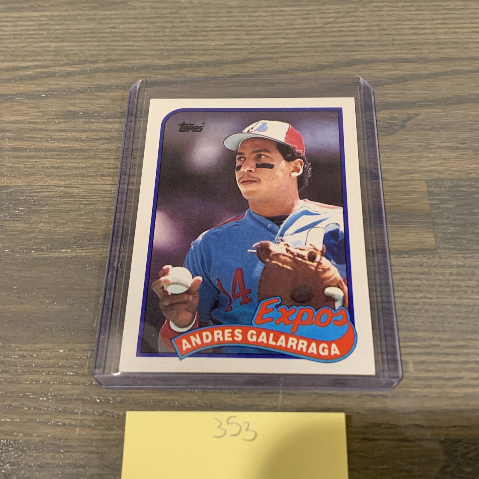 Andres Galarraga 80s baseball card (1 of 2)