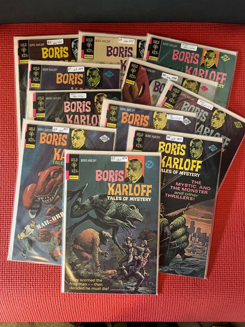 Boris Karloff Tales of Mystery 25 Cent Price lot: We are Veteran Owned and Operated and we do in-house shipping for all items! Please see photos for condition.