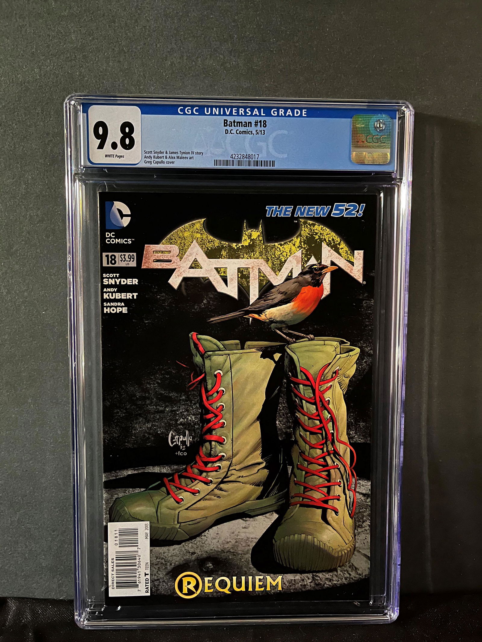 Batman 18 CGC 9.8 Capullo Art (1 of 1)