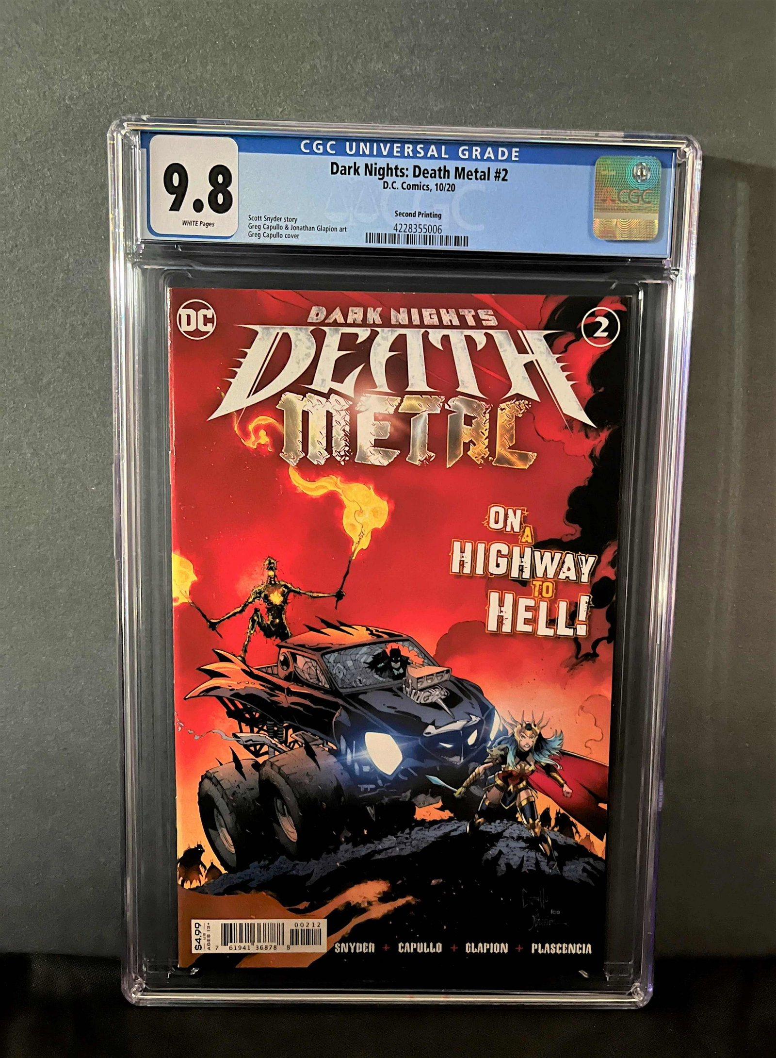 Dark Nights: Death Metal 2 CGC 9.8: We are a Veteran Owned and Operated Auction House. All Shipping and handling is done is house. We are now accepting consignments! Happy Bidding!