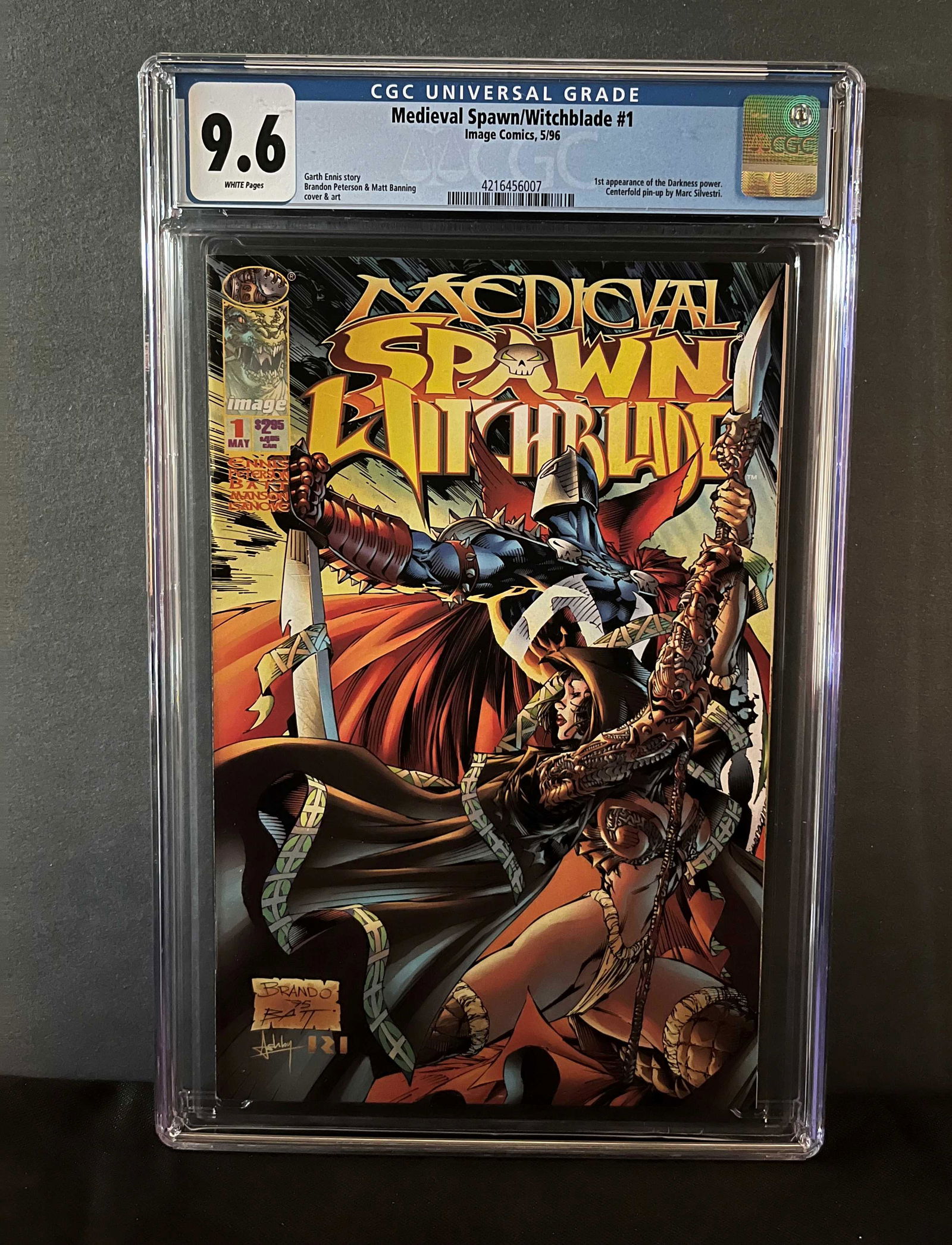 Medieval Spawn/Witchblade 1 CGC 9.6: We are a Veteran Owned and Operated Auction House. All Shipping and handling is done is house. We are now accepting consignments! Happy Bidding!