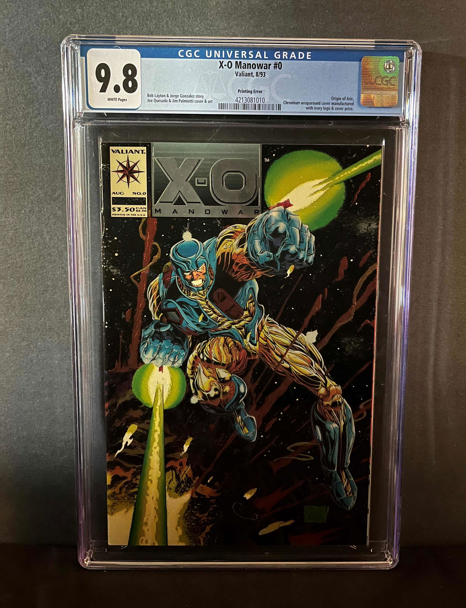 x-o manowar 0 Printing Error CGC 9.8 (1 of 1)