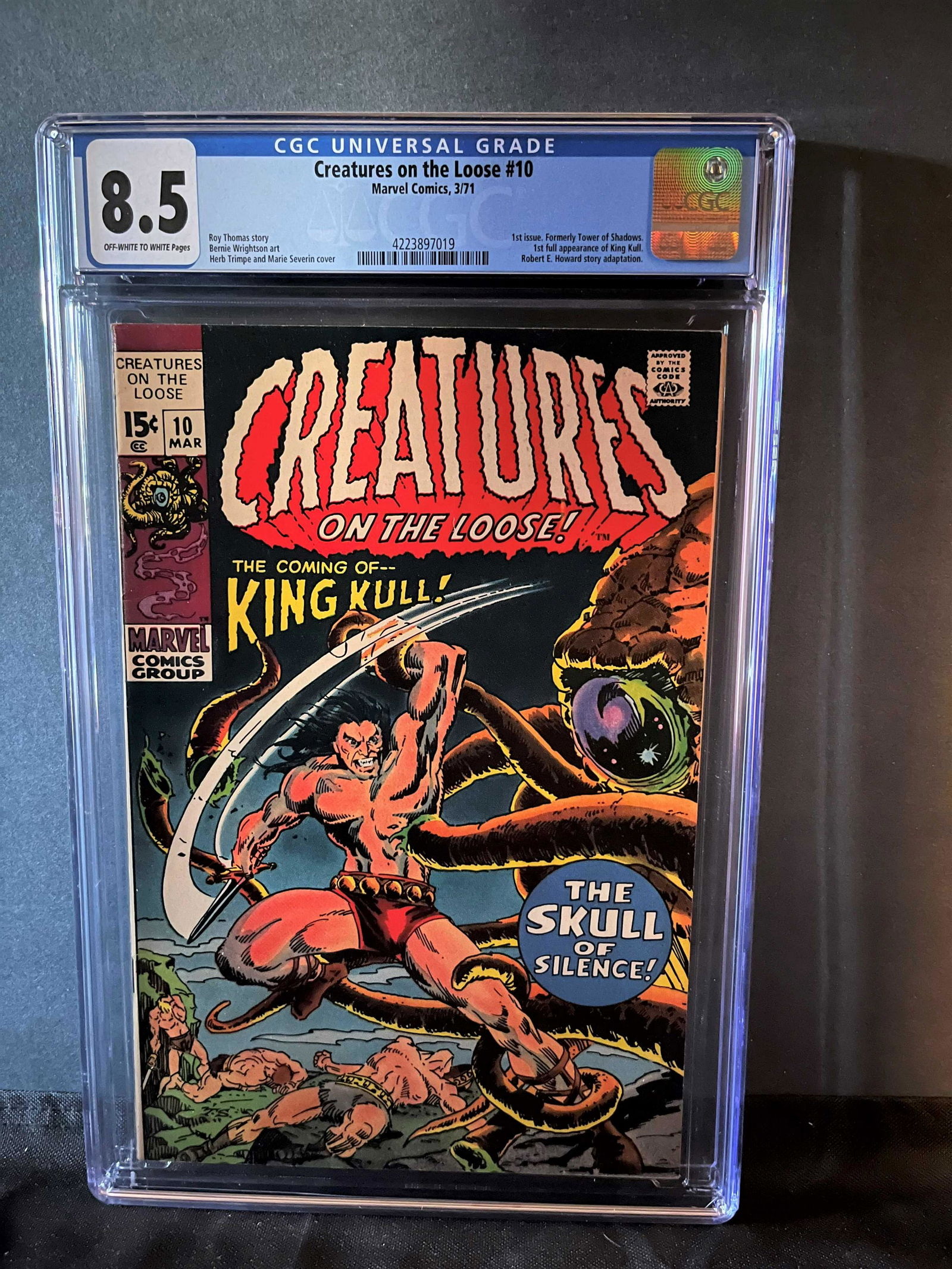 Creatures on the Loose 10 1st app Kull: Bernie Wrightson Art, 1st App of King Kull, Bronze Age Key!We are a Veteran Owned and Operated Auction House. All Shipping and handling is done is house. We are now accepting consignments! Happy Biddi