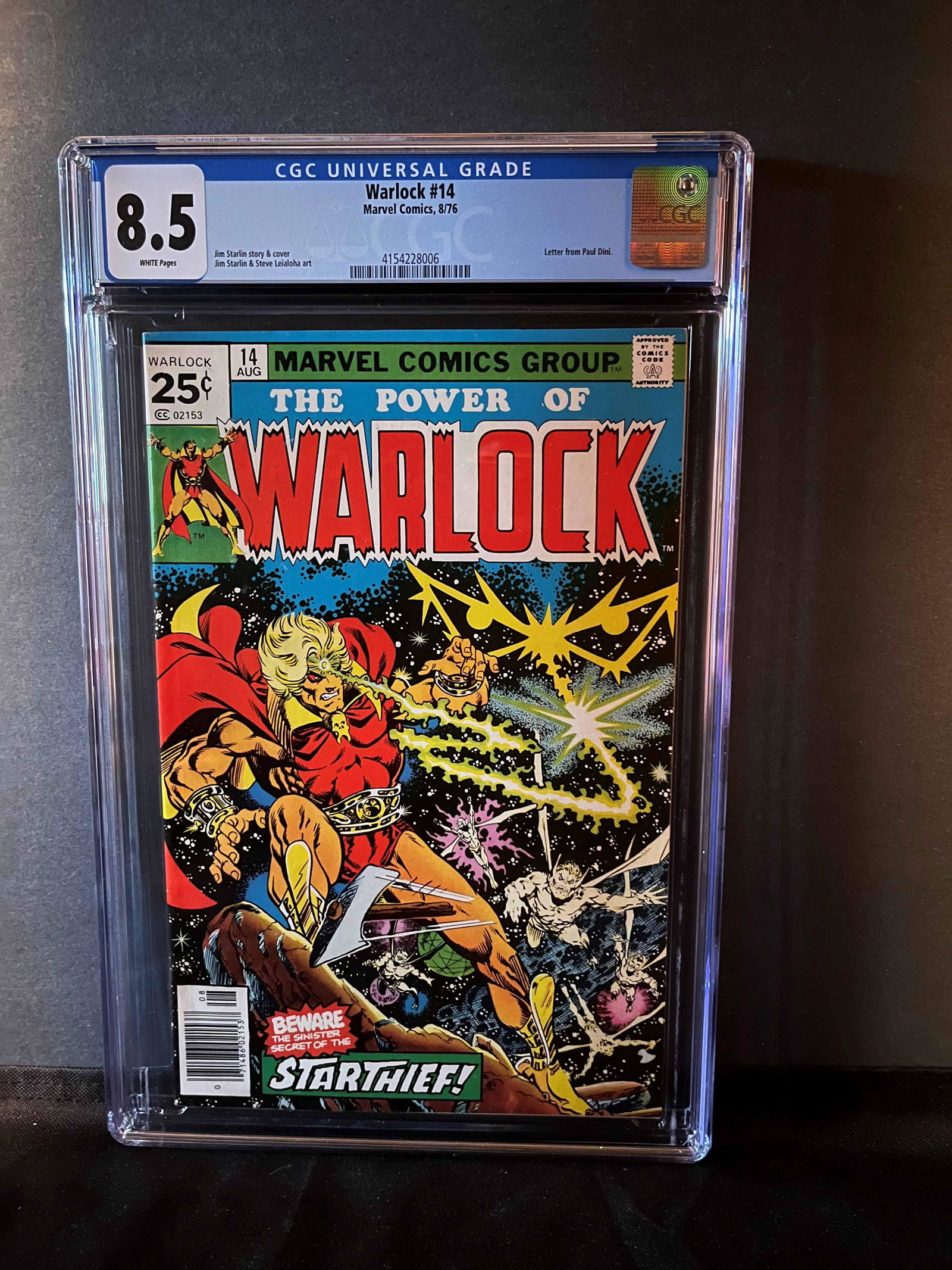 Warlock 14 CGC 8.5 Starlin Bronze Age Series: We are a Veteran Owned and Operated Auction House. All Shipping and handling is done is house. We are now accepting consignments! Happy Bidding!