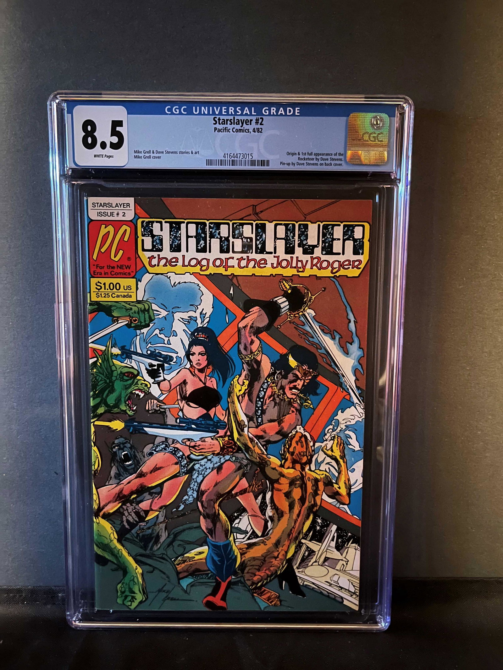 Starslayer 2 CGC 8.5 1st app Rocketeer: Origin and 1st app of Rocketeer. Key Bronze Age issue. We are a Veteran Owned and Operated Auction House. All Shipping and handling is done is house. We are now accepting consignments! Happy Bidding!