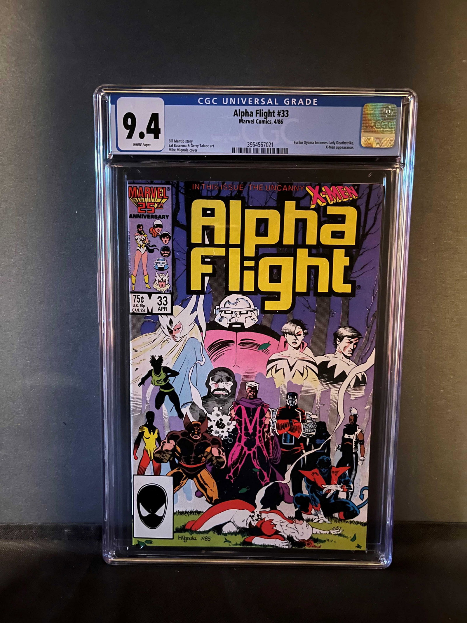 Alpha Flight 33 CGC 9.4 Lady Deathstrike 1st app (1 of 1)