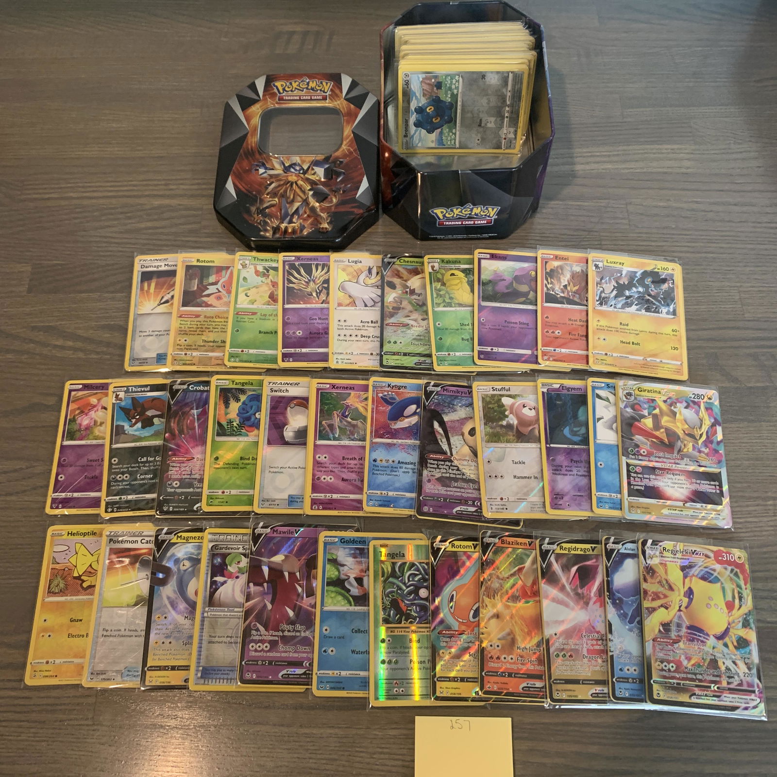 Pokemon card tin and cards (1 of 4)