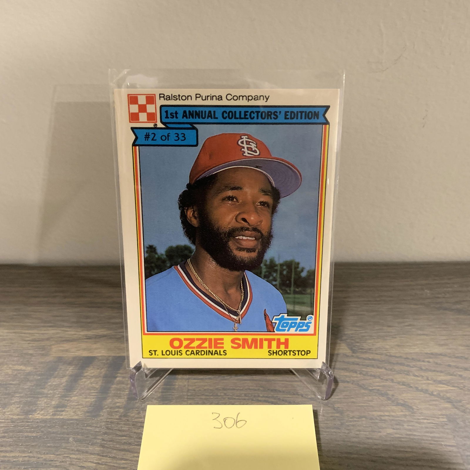 Ozzie Smith Collector Ed Baseball Card (1 of 2)
