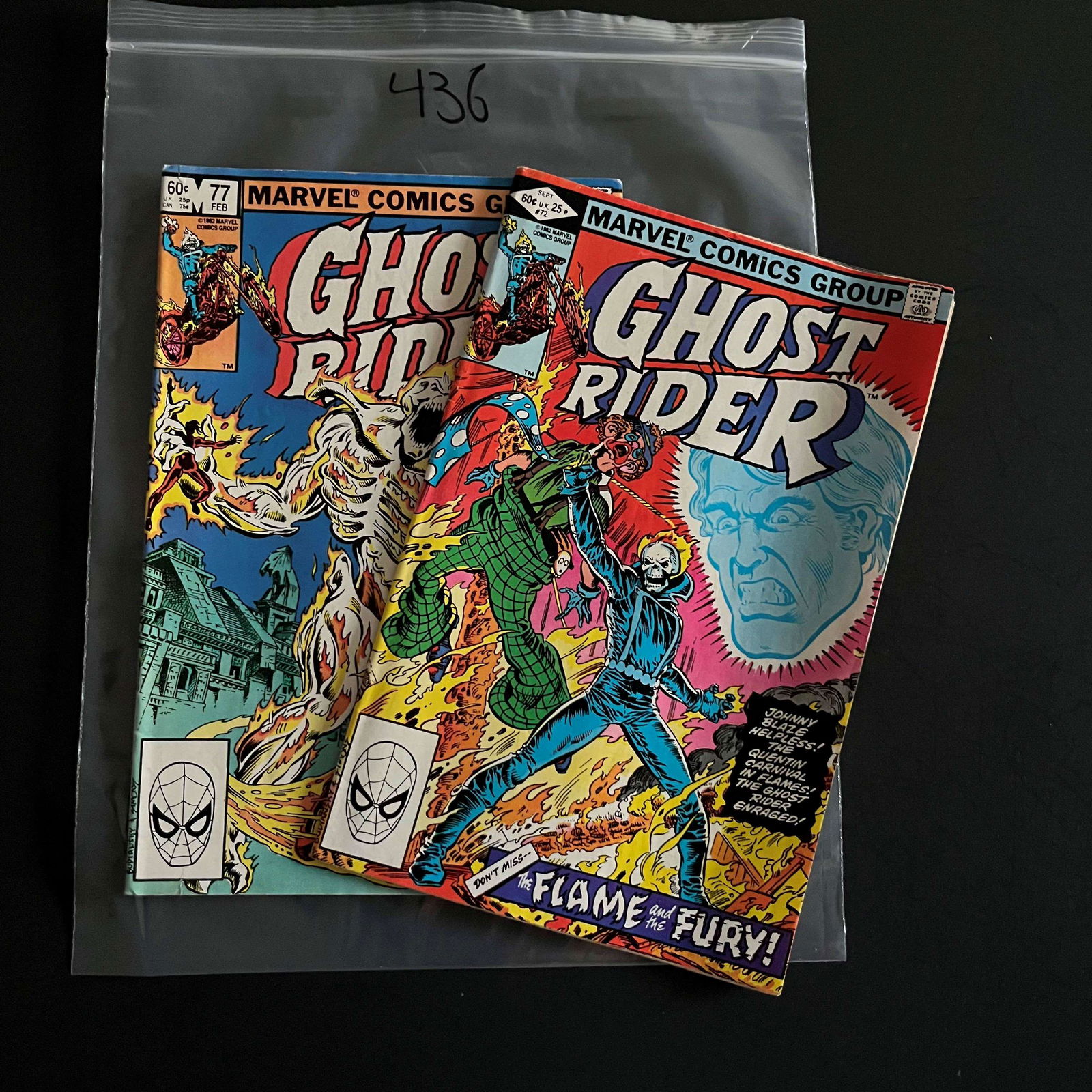 Ghost Rider 72 & 77 Marvel 1st Series: We are a Veteran Owned and Operated Auction House. All Shipping and handling is done is house. We are now accepting consignments! Happy Bidding!