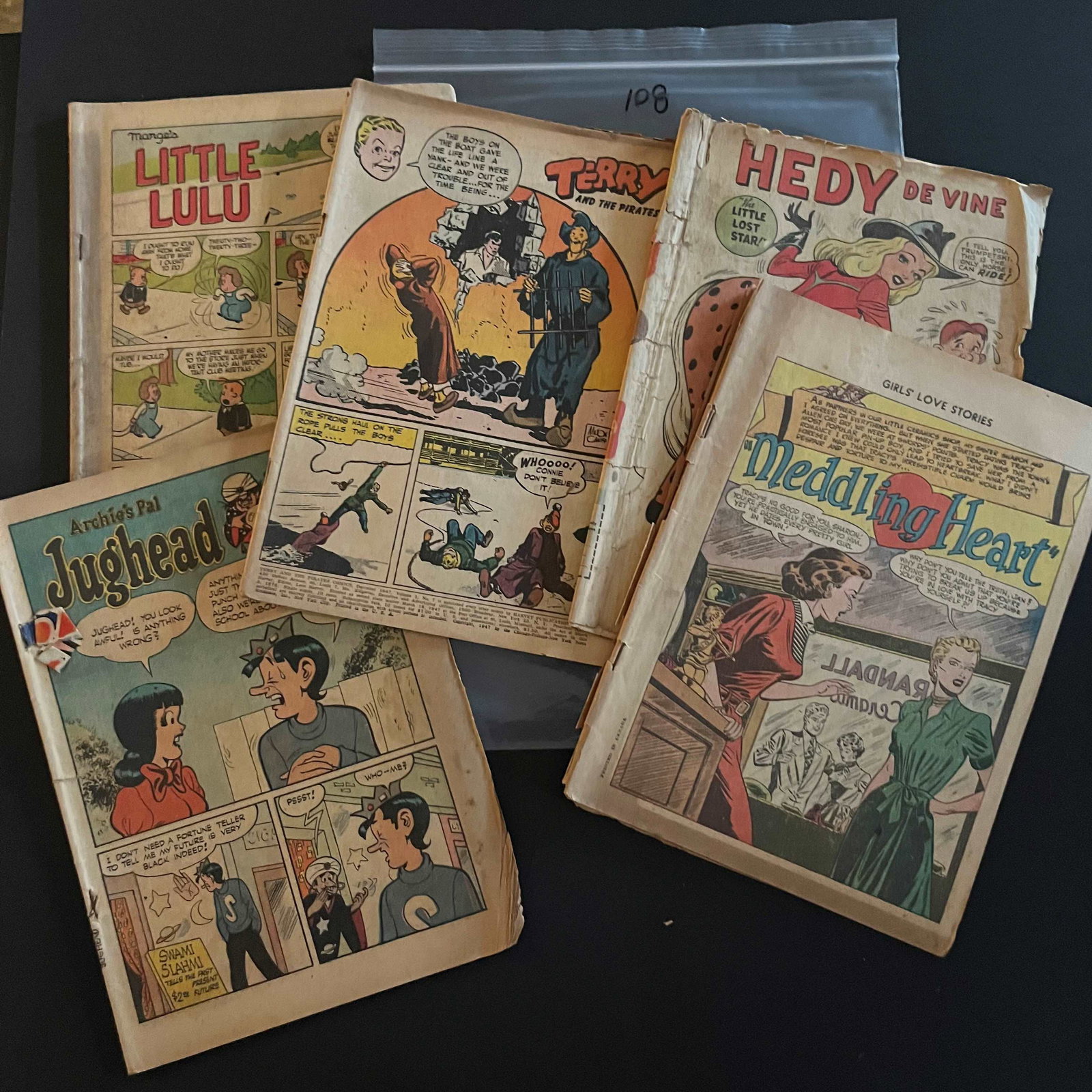 Golden Age 5 Comic Lot w/Terry & the Pirates (1 of 1)