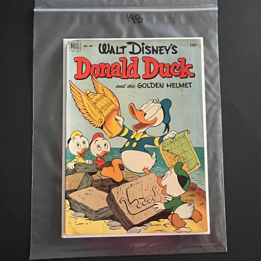 Four Color 408 Donald Duck and the Golden Helmet: We are a Veteran Owned and Operated Auction House. All Shipping and handling is done is house. We are now accepting consignments! Happy Bidding!