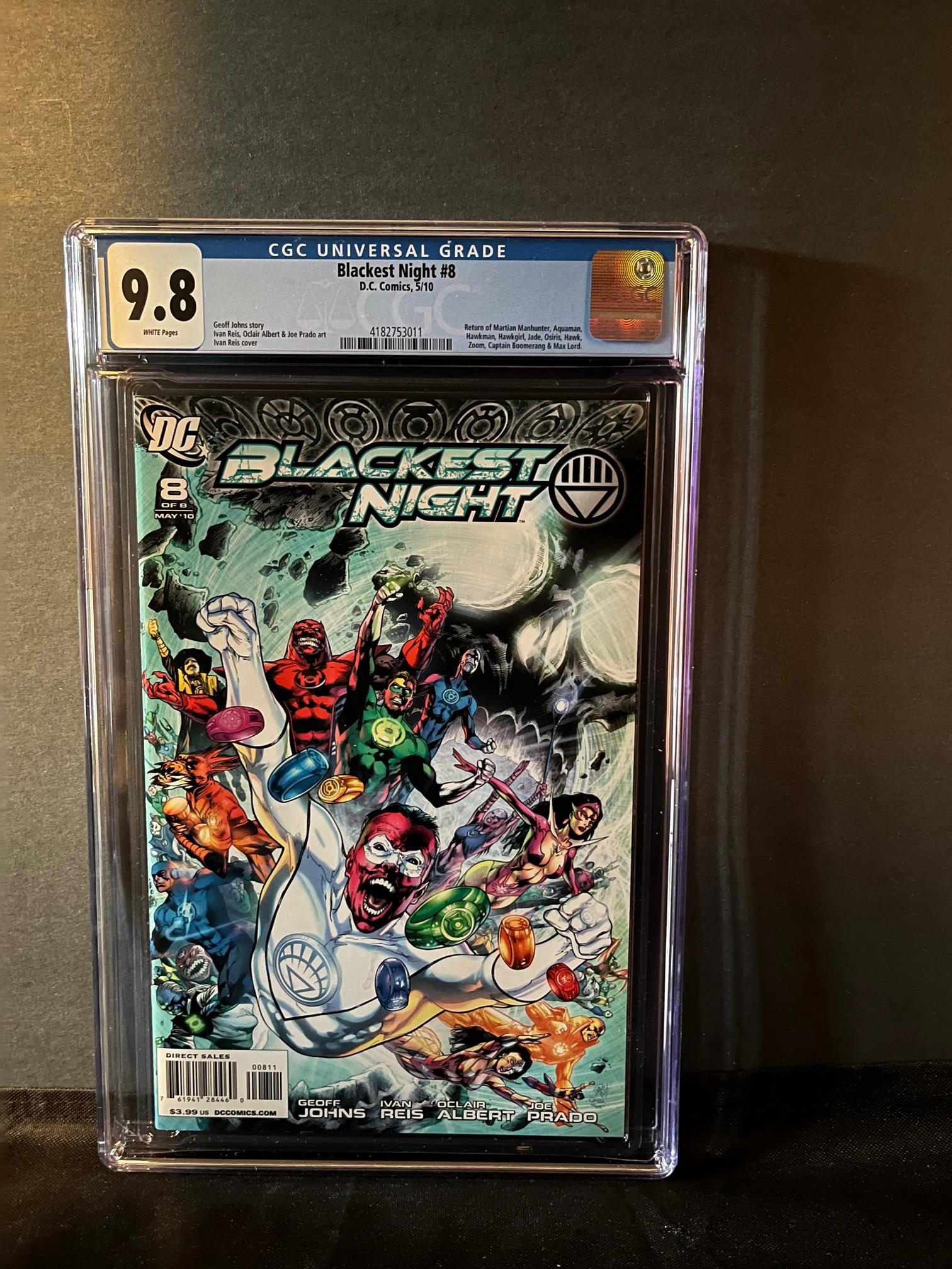 Blackest Night 8 CGC 9.8: We are a Veteran Owned and Operated Auction House. All Shipping and handling is done is house. We are now accepting consignments! Happy Bidding!