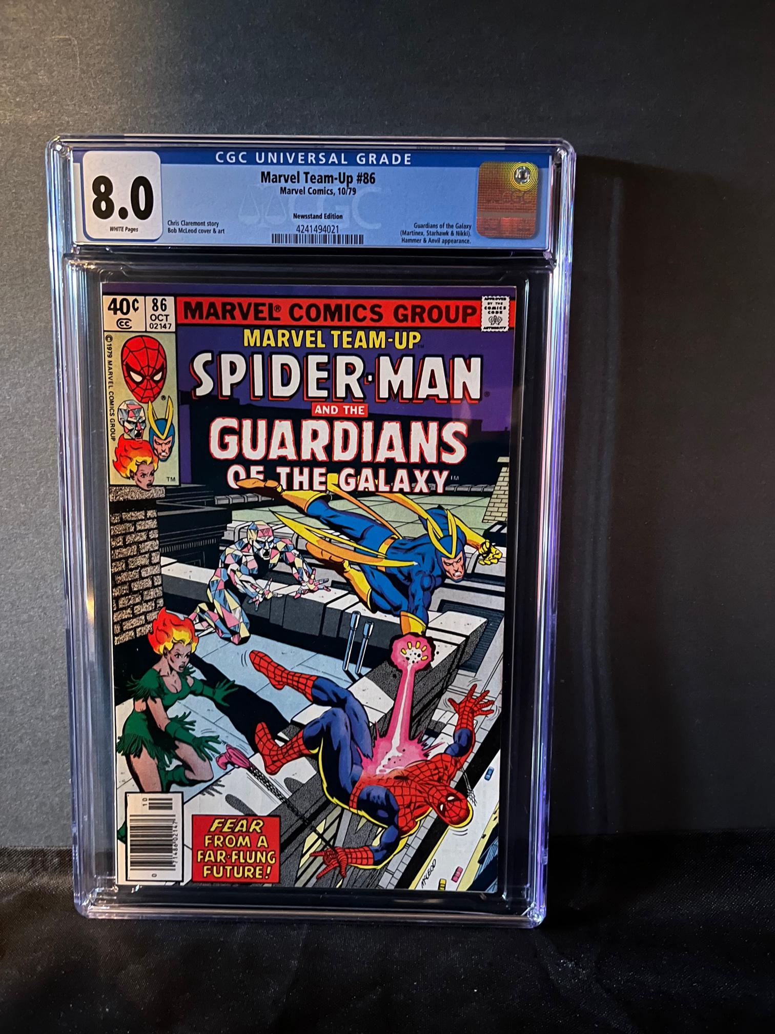 Marvel Team Up 86 CGC 8.0 Guardians of the Galaxy app: We are a Veteran Owned and Operated Auction House. All Shipping and handling is done is house. We are now accepting consignments! Happy Bidding!