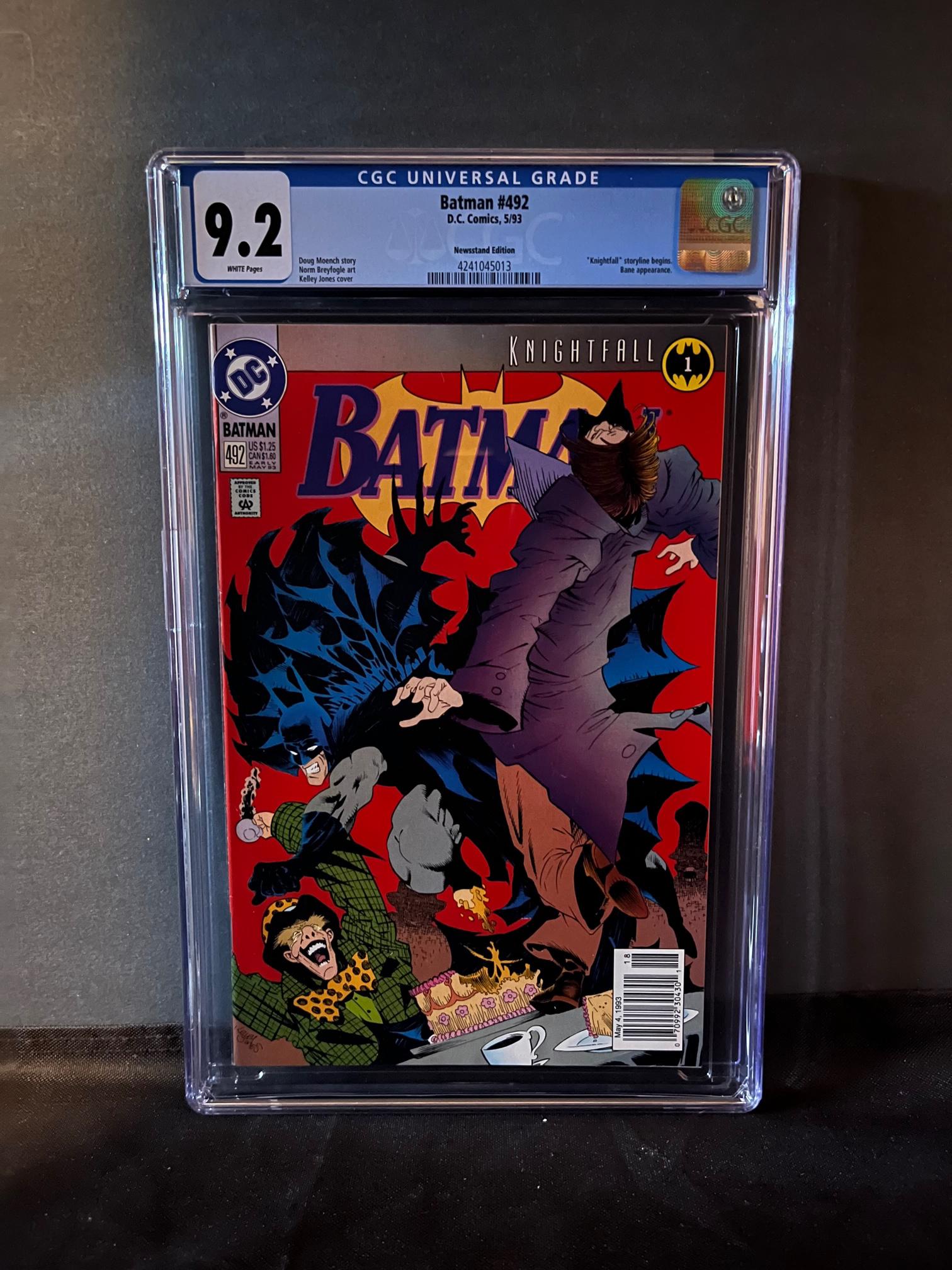Batman 492 CGC 9.2 Newstand Ed. "Knightfall" Begins (1 of 1)