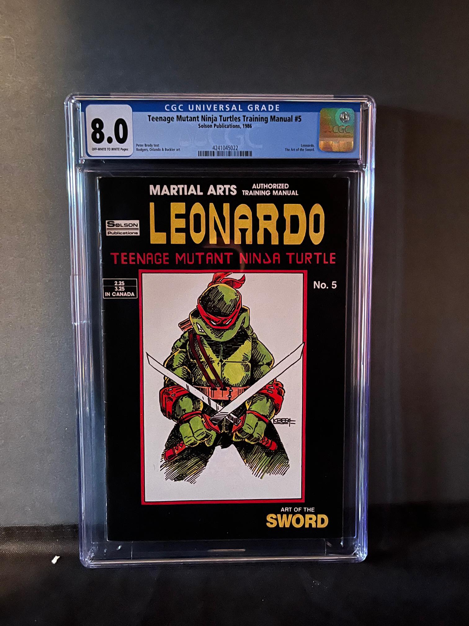 Teenage Mutant Ninja Turtles Training Manual 5 CGC 8.0: We are a Veteran Owned and Operated Auction House. All Shipping and handling is done is house. We are now accepting consignments! Happy Bidding!
