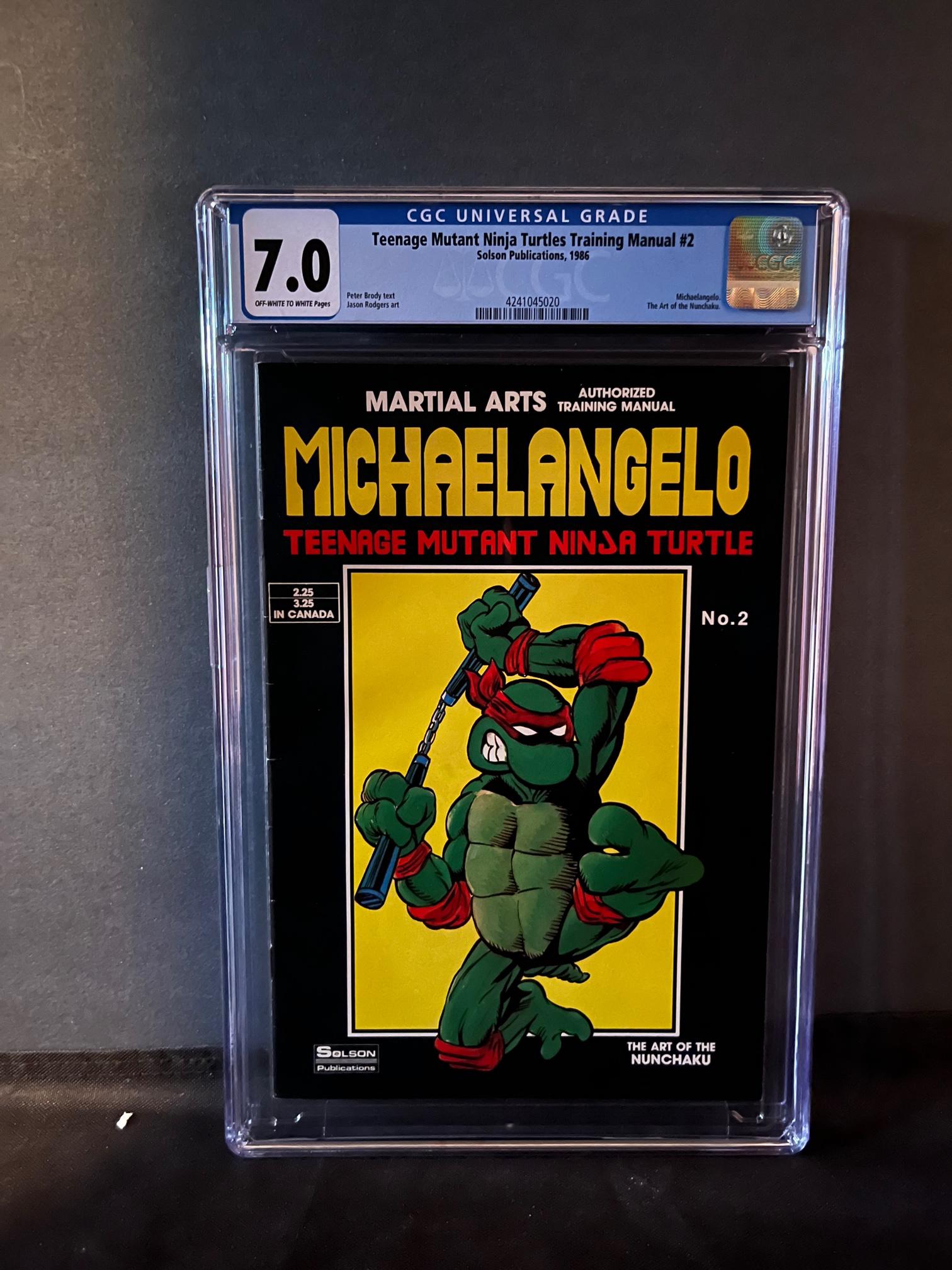 Teenage Mutant Ninja Turtles Training Manual 2 CGC 7.0: We are a Veteran Owned and Operated Auction House. All Shipping and handling is done is house. We are now accepting consignments! Happy Bidding!