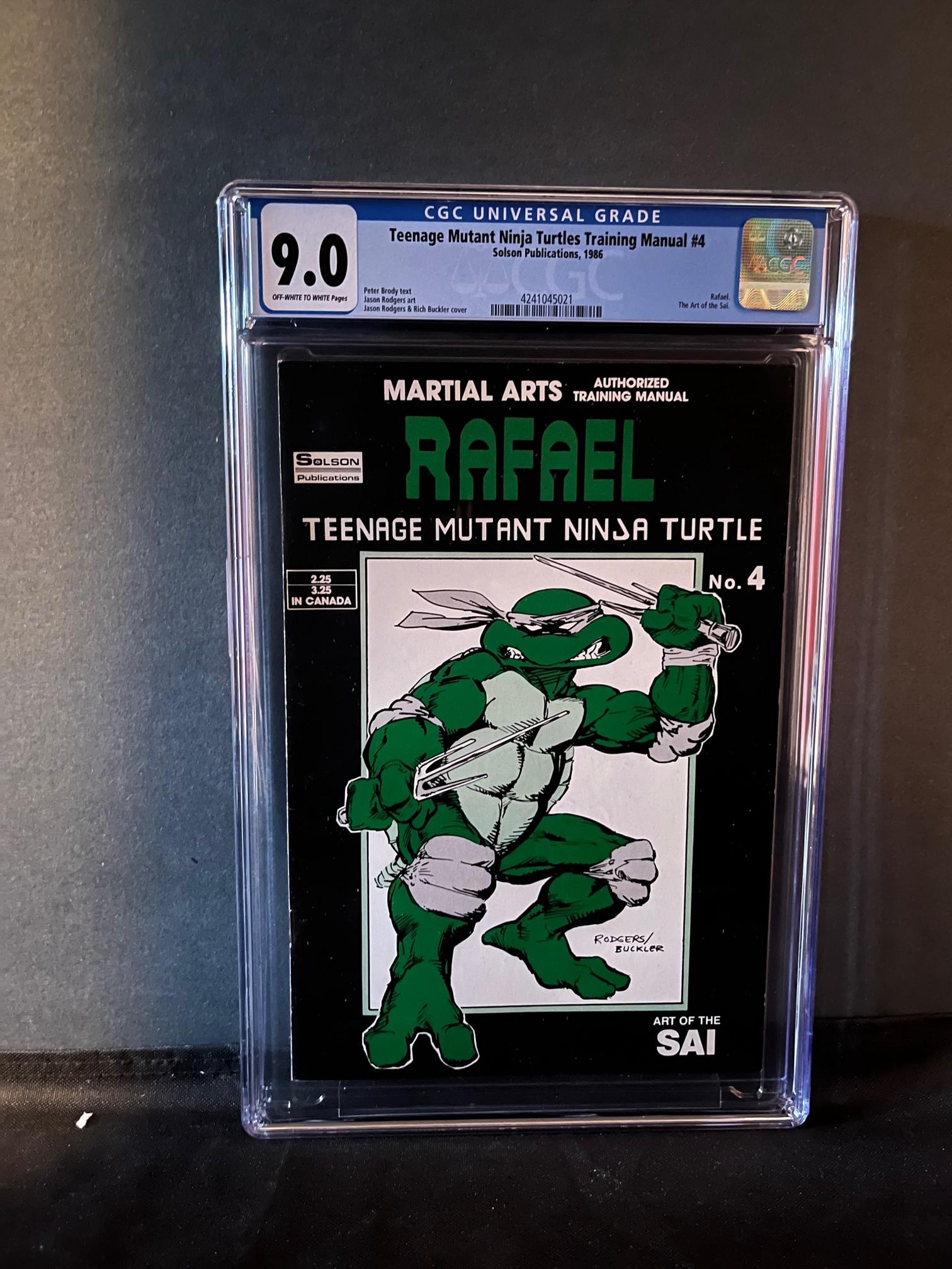 Teenage Mutant Ninja Turtles Training Manual 4 CGC 9.0: We are a Veteran Owned and Operated Auction House. All Shipping and handling is done is house. We are now accepting consignments! Happy Bidding!