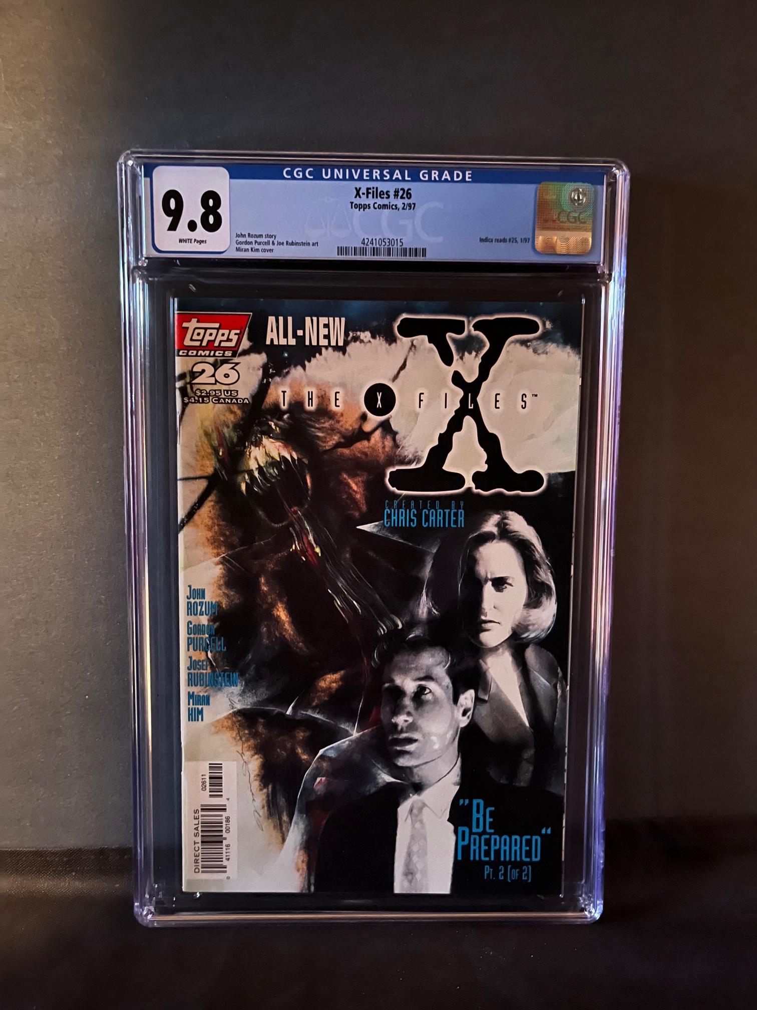 X-files 26 CGC 9.8: We are a Veteran Owned and Operated Auction House. All Shipping and handling is done is house. We are now accepting consignments! Happy Bidding!