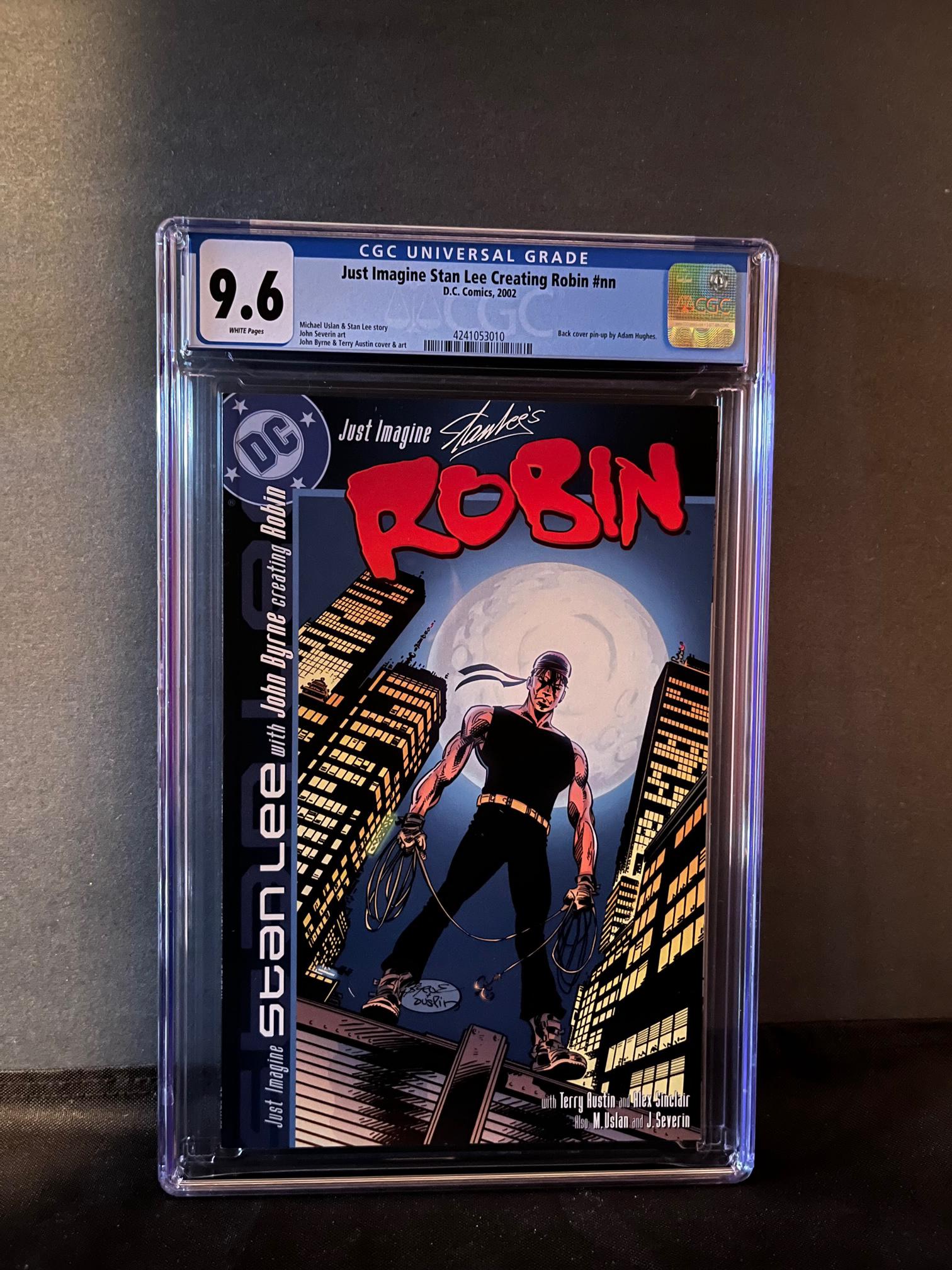 Just Imagine Stan Lee: Robin CGC 9.6: We are a Veteran Owned and Operated Auction House. All Shipping and handling is done is house. We are now accepting consignments! Happy Bidding!
