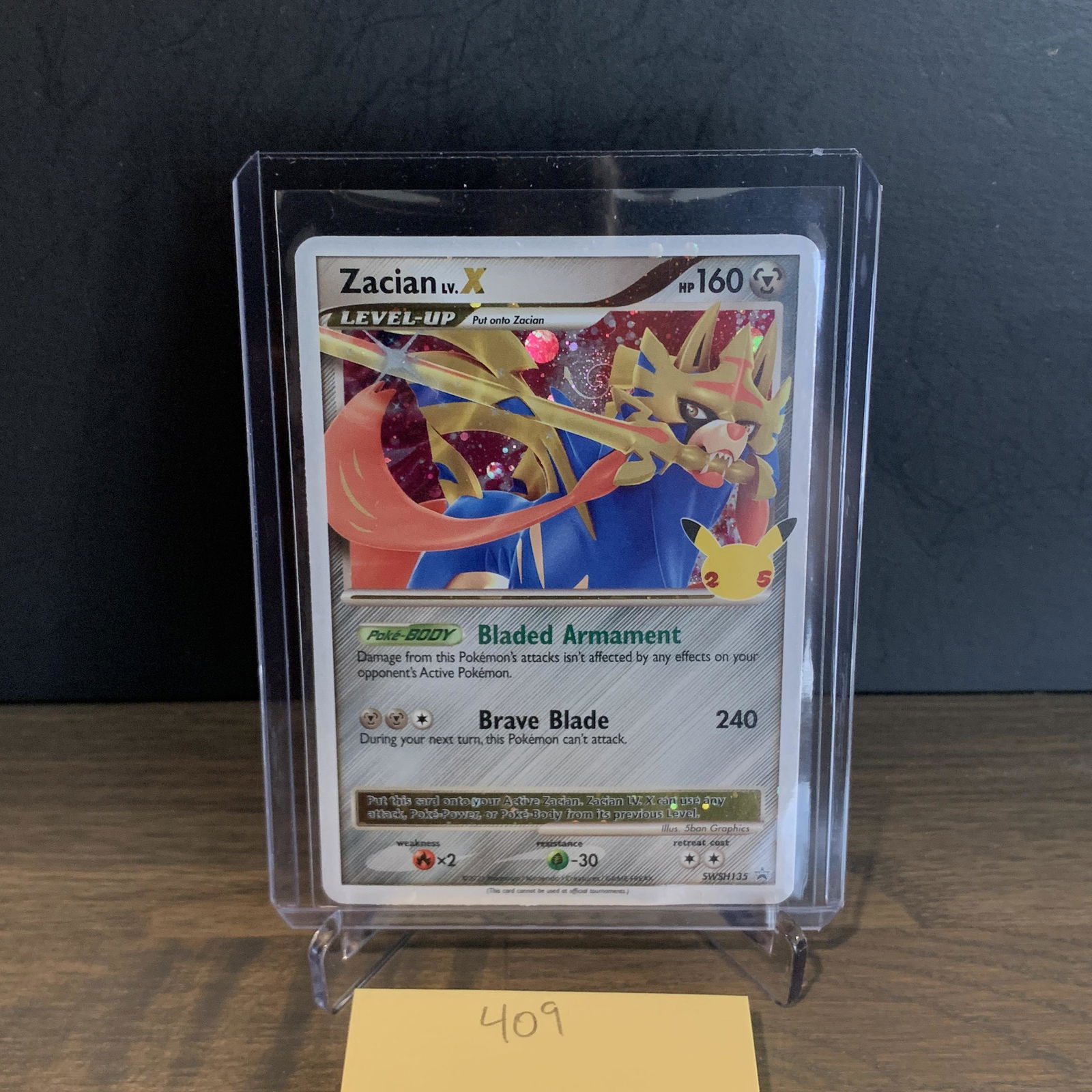 Zacian Lv.X Pokemon card (1 of 3)