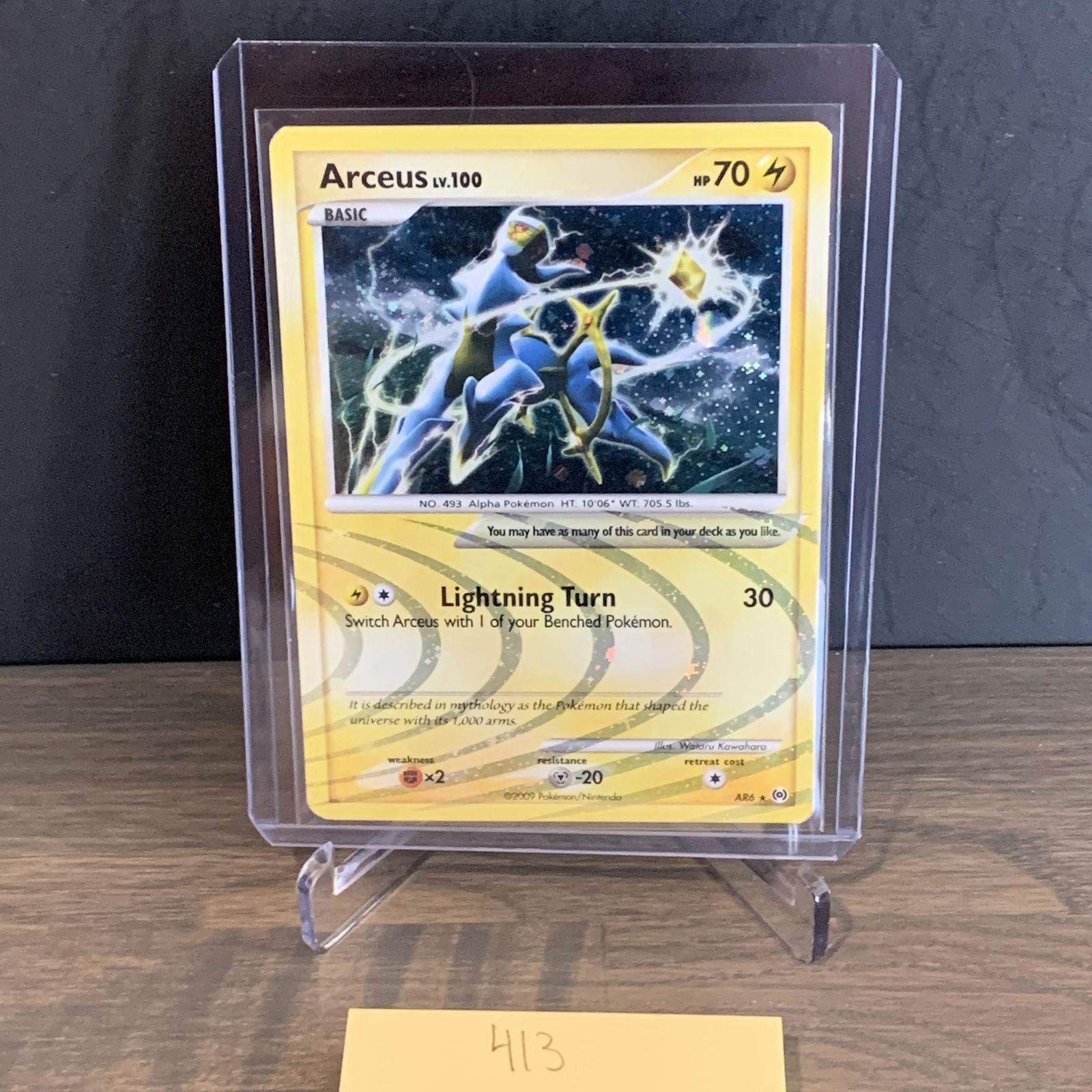 Arceus Lv. 100 Pokemon card (1 of 2)