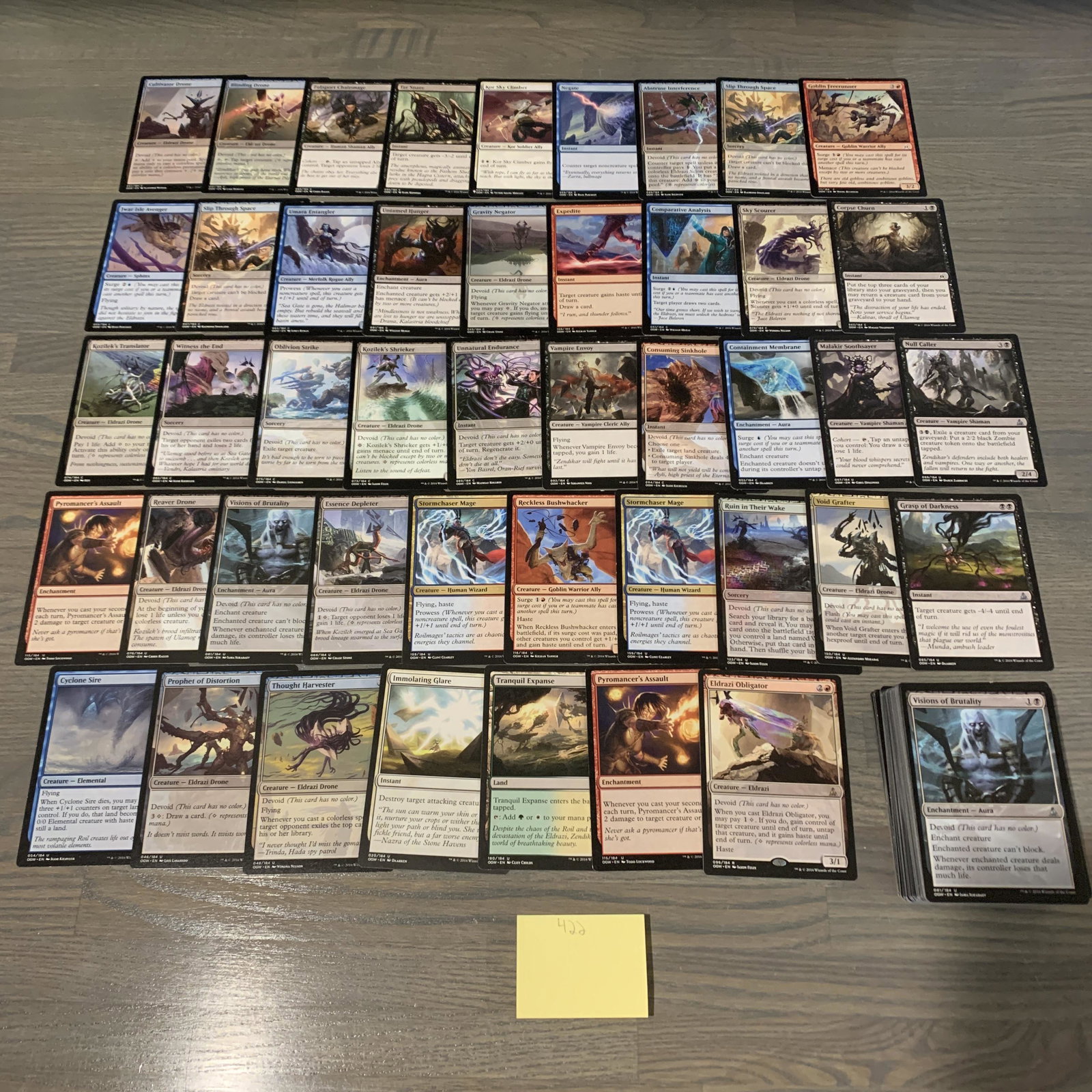 Oath of Gatewatch Magic cards: Lot of 100+ Oath of Gatewatch Set Magic the Gathering Cards. See photos for conditions. Now accepting consignments. For more info email aeronhouse1994@gmail.com