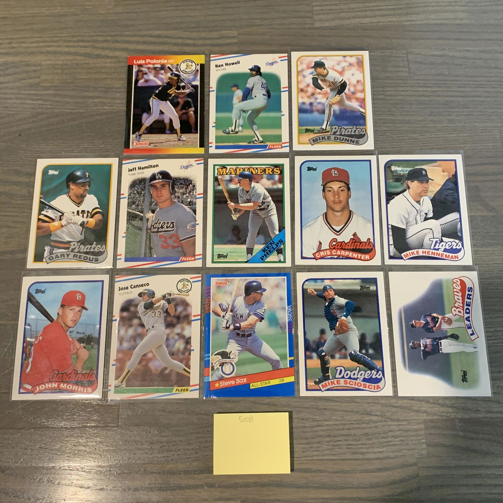 80s Baseball Cards Jose Canseco (1 of 2)