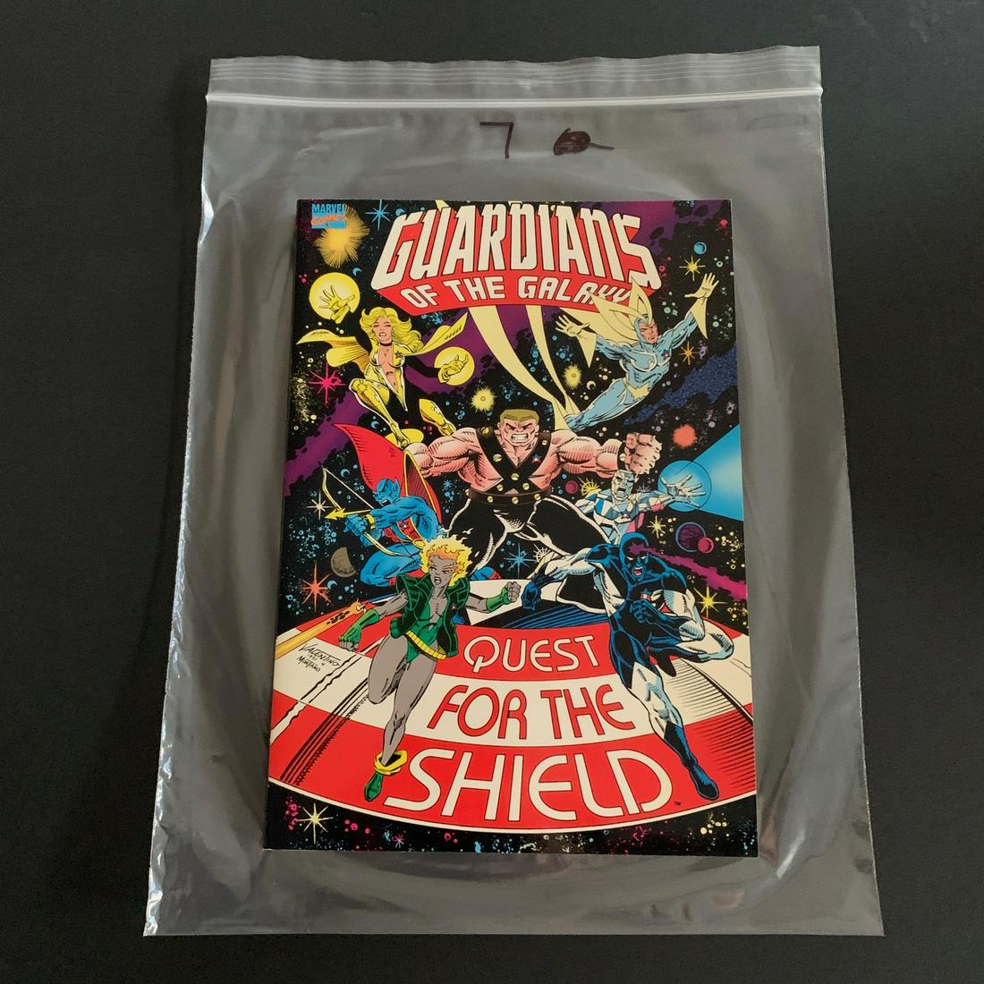 Guardians of the Galazy Quest for the Shield TPB: We are a Veteran Owned and Operated Auction House. All Shipping and handling is done is house. We are now accepting consignments! Happy Bidding!