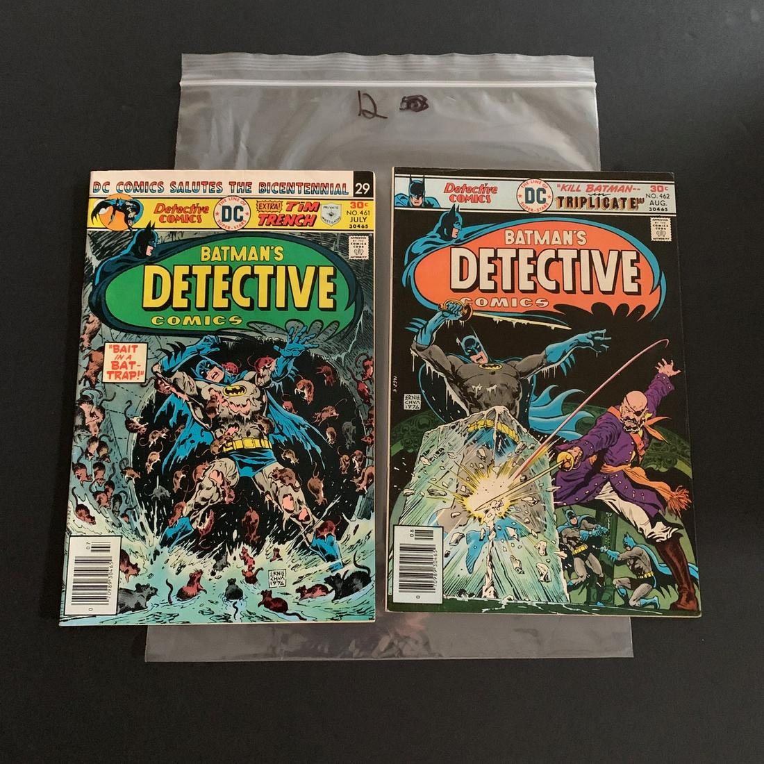 Detective Comics 461 & 462: We are a Veteran Owned and Operated Auction House. All Shipping and handling is done is house. We are now accepting consignments! Happy Bidding!