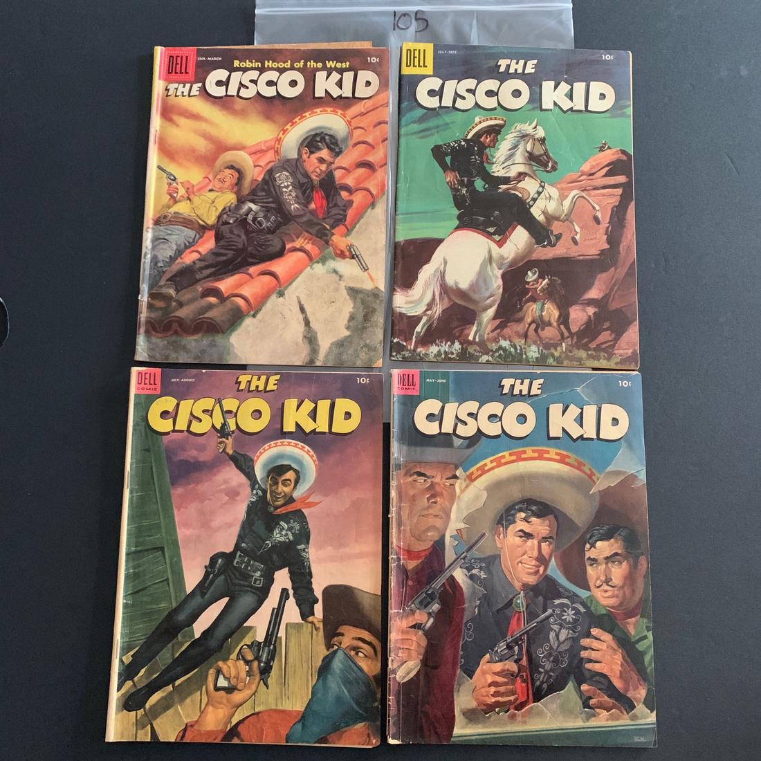 Cisco Kid 34, 32, 16 & 15, 12 & 13 Dell Golden Age: We are a Veteran Owned and Operated Auction House. All Shipping and handling is done is house. We are now accepting consignments! Happy Bidding!