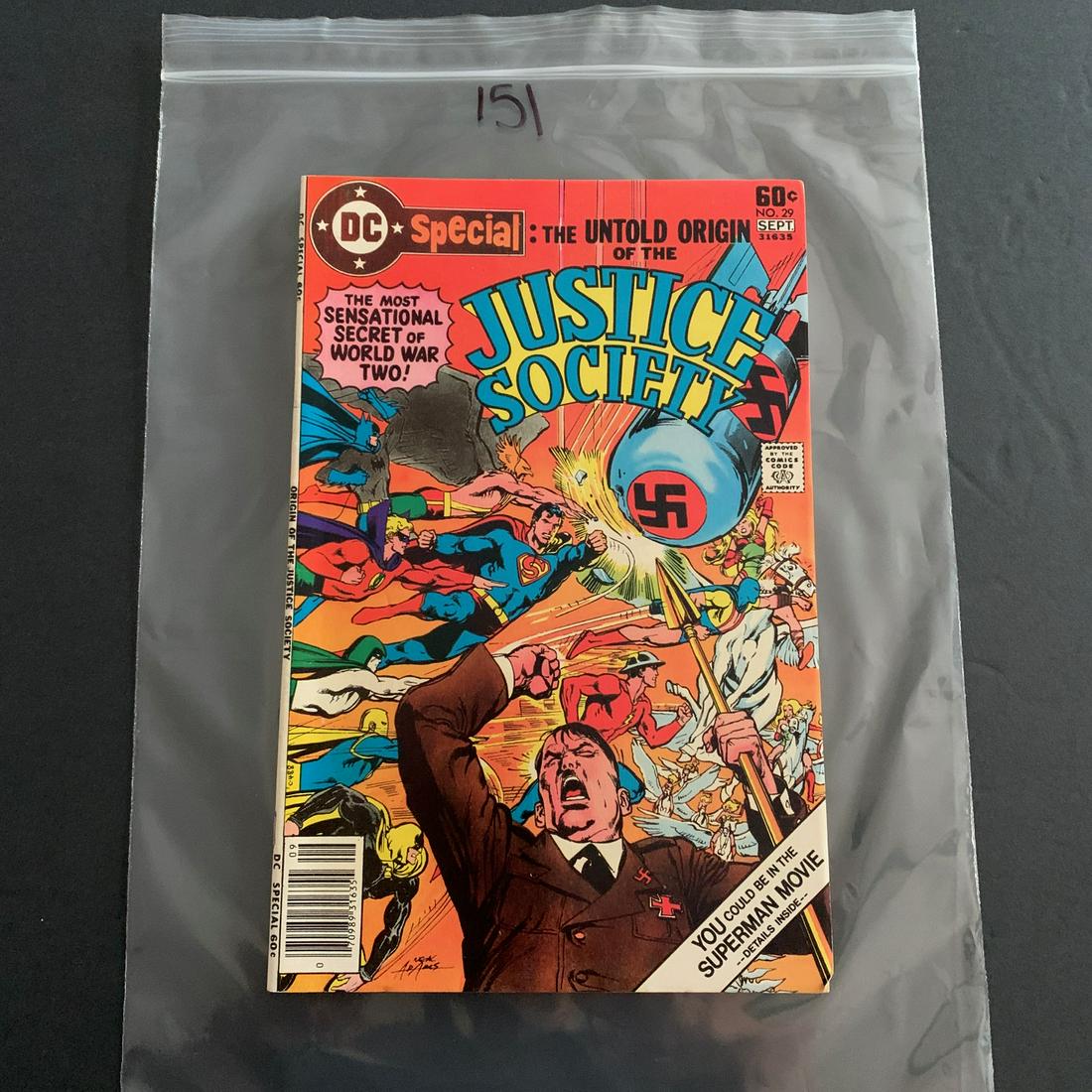DC Special 29 Justice Society Feat. Hitler Cover: We are a Veteran Owned and Operated Auction House. All Shipping and handling is done is house. We are now accepting consignments! Happy Bidding!