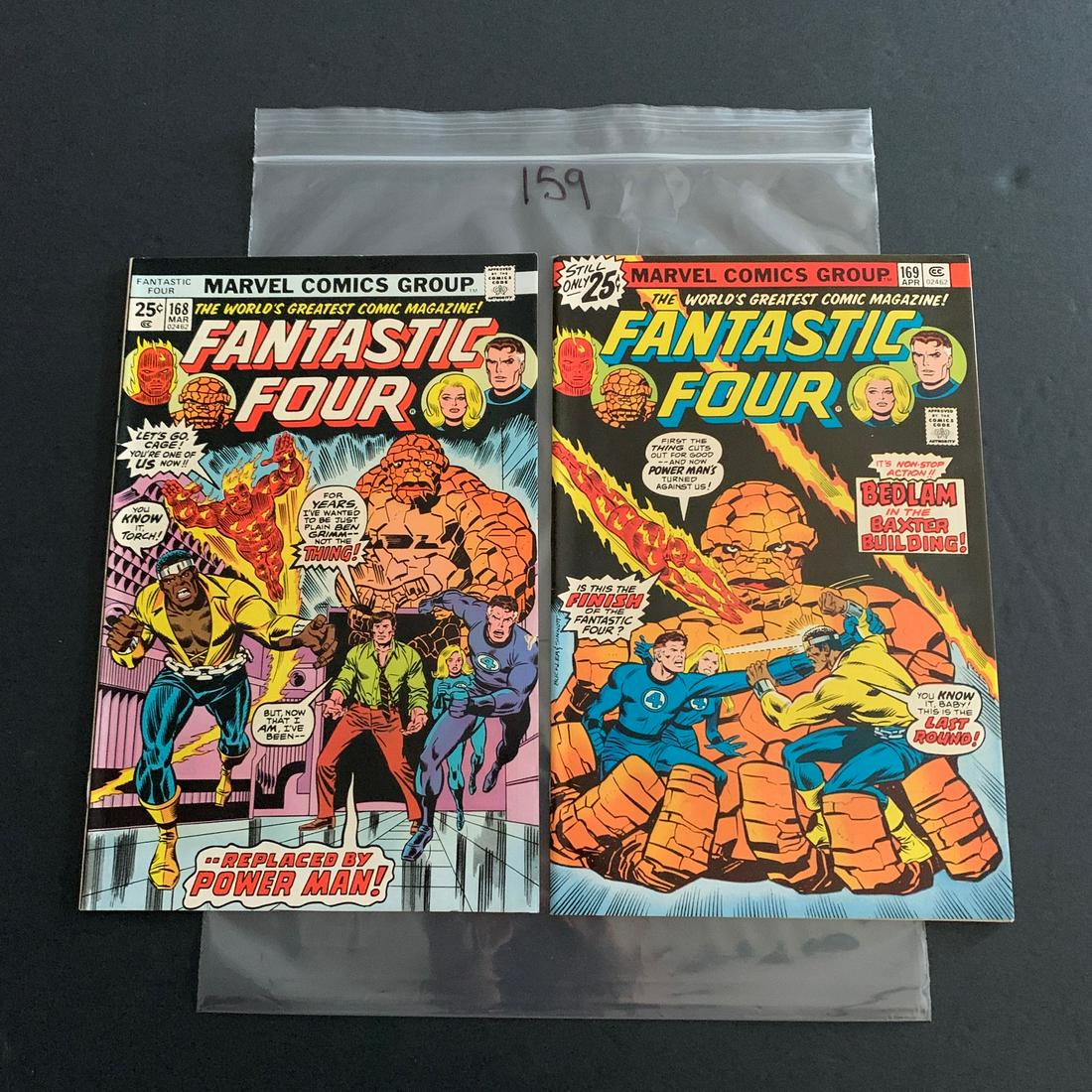 Fantastic Four 168 & 169 Marvel Bronze Age: We are a Veteran Owned and Operated Auction House. All Shipping and handling is done is house. We are now accepting consignments! Happy Bidding!
