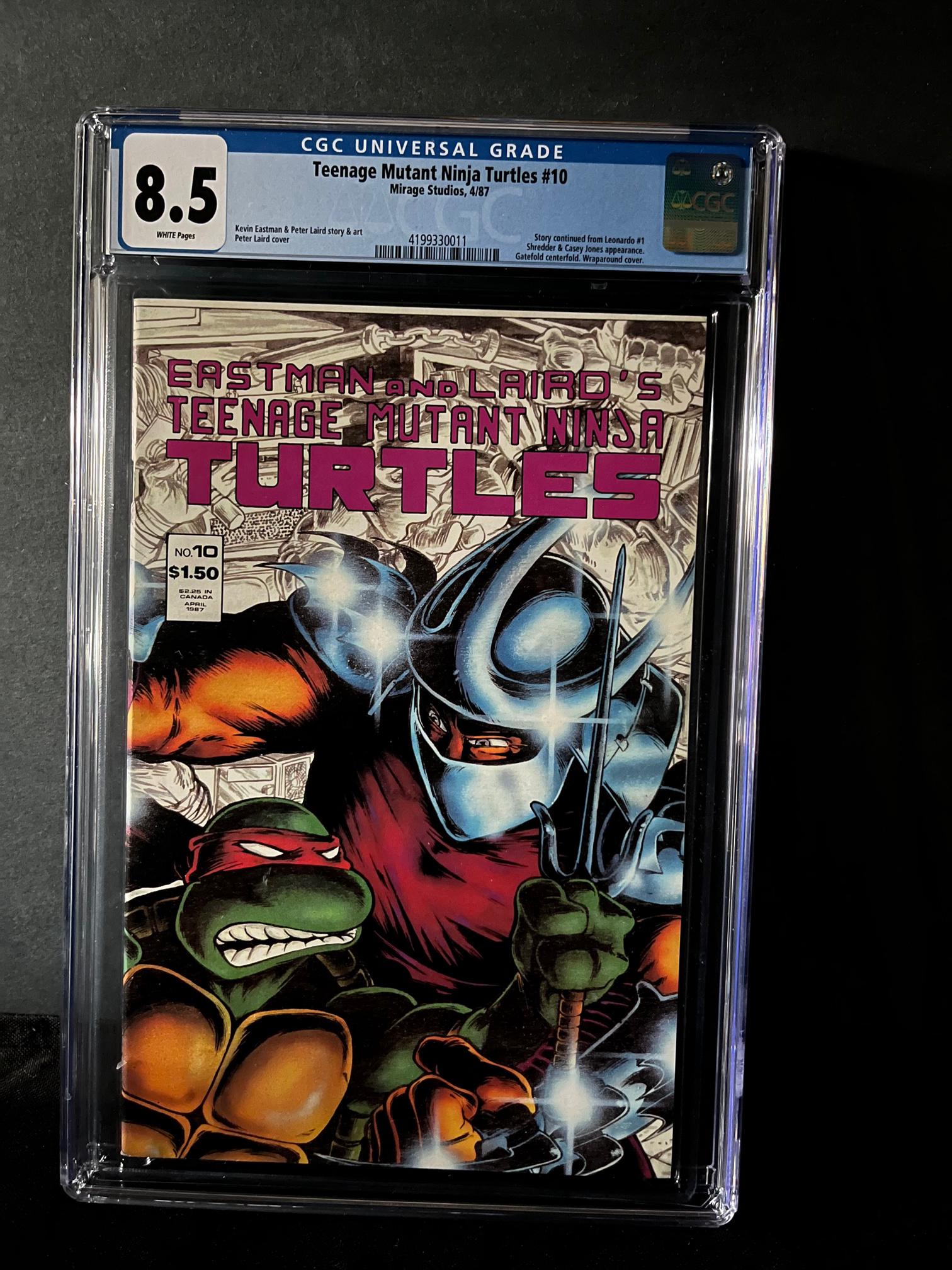 Teenage Mutant Ninja Turtles 10 CGC 8.5: We are a Veteran Owned and Operated Auction House. All Shipping and handling is done is house. We are now accepting consignments! Happy Bidding!