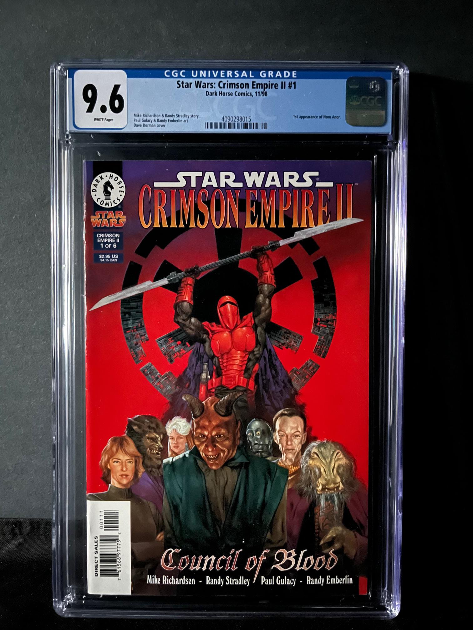 Star Wars Crimson Empire II #1 CGC 9.6 1st Nom Anor (1 of 1)