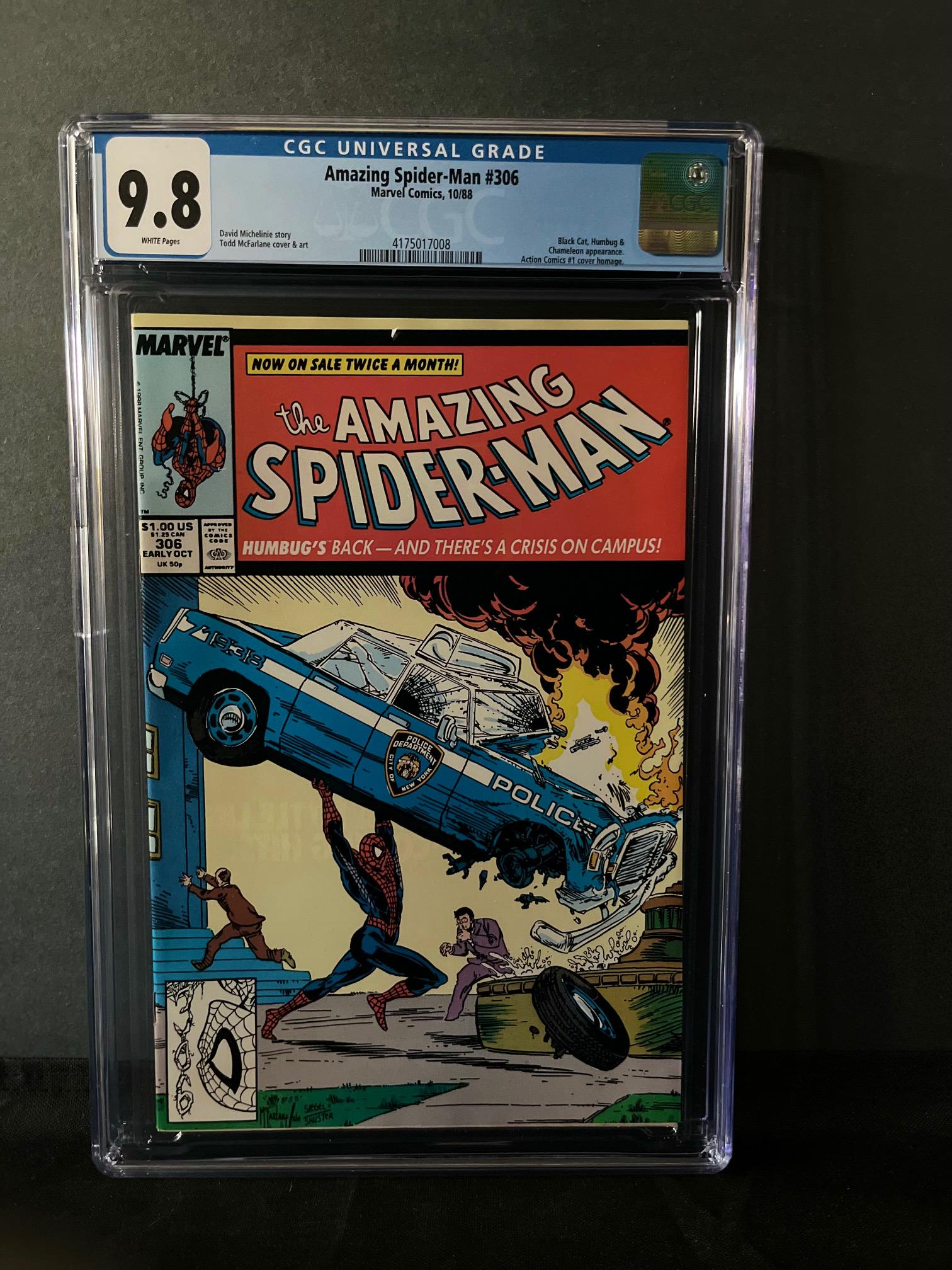 Amazing Spider-man 306 CGC 9.8 Action Comics Homage (1 of 1)