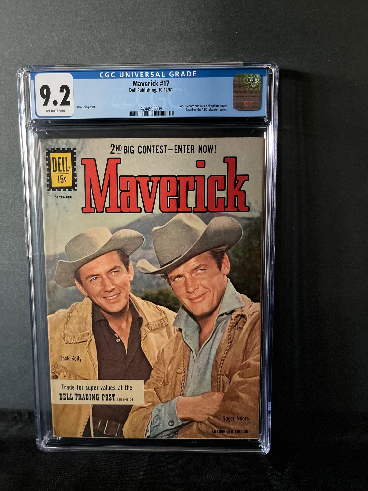 Maverick 17 CGC 9.2 Dell Silver Age TV: We are a Veteran Owned and Operated Auction House. All Shipping and handling is done is house. We are now accepting consignments! Happy Bidding!