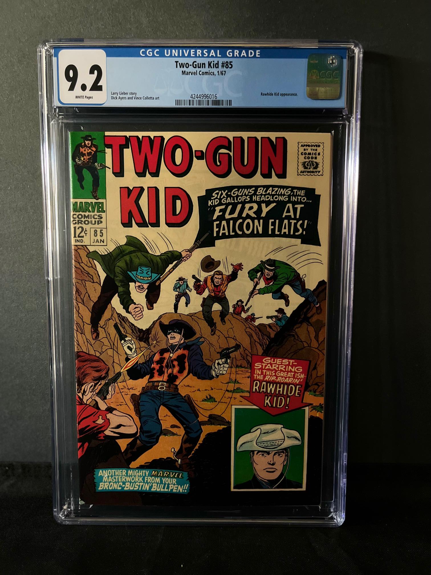 Two-Gun Kid 85 CGC 9.2 Marvel Silver Age Western: We are a Veteran Owned and Operated Auction House. All Shipping and handling is done is house. We are now accepting consignments! Happy Bidding!