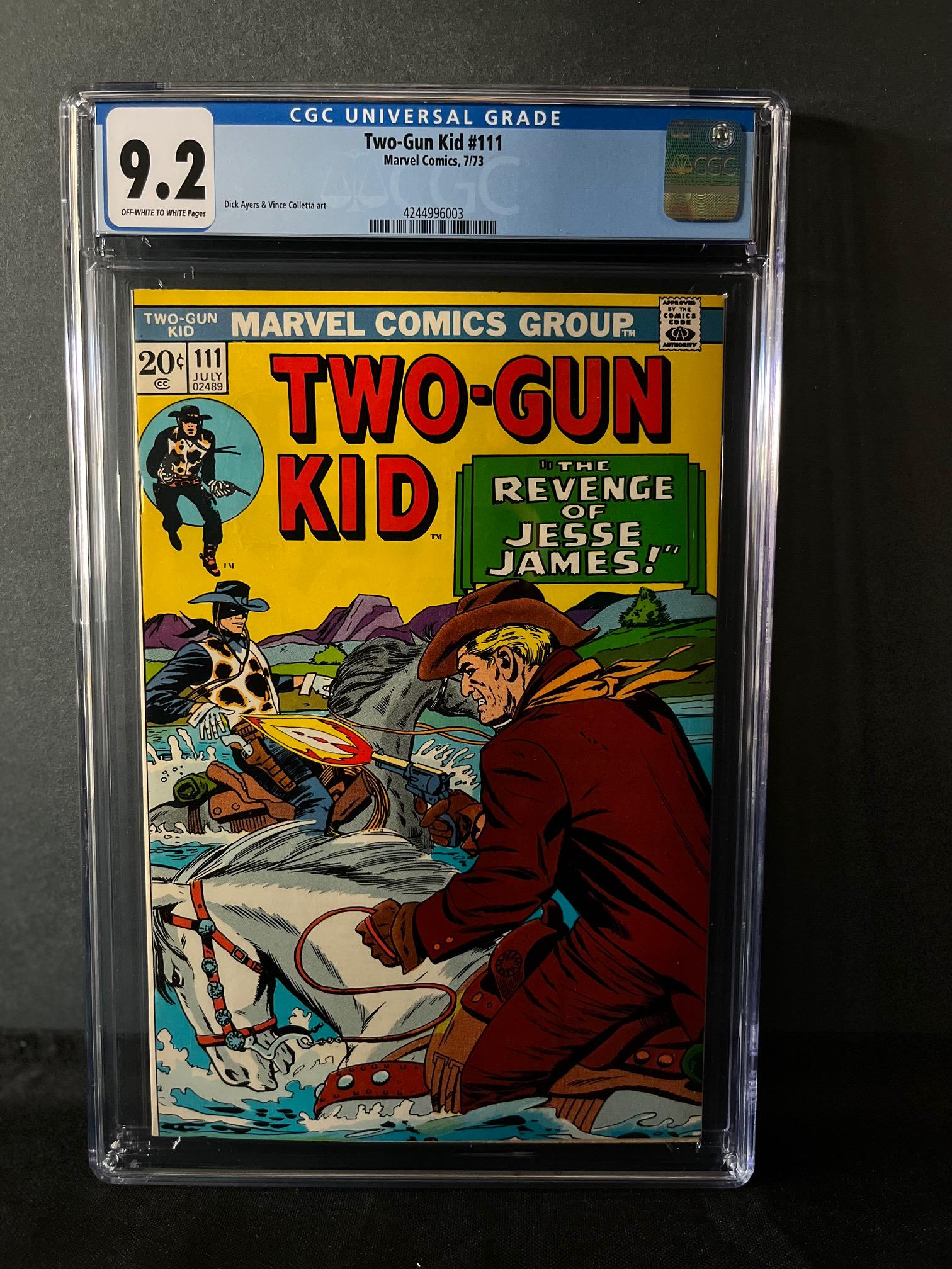 Two-Gun Kid 111 CGC 9.2 Marvel Bronze Age Western: We are a Veteran Owned and Operated Auction House. All Shipping and handling is done is house. We are now accepting consignments! Happy Bidding!