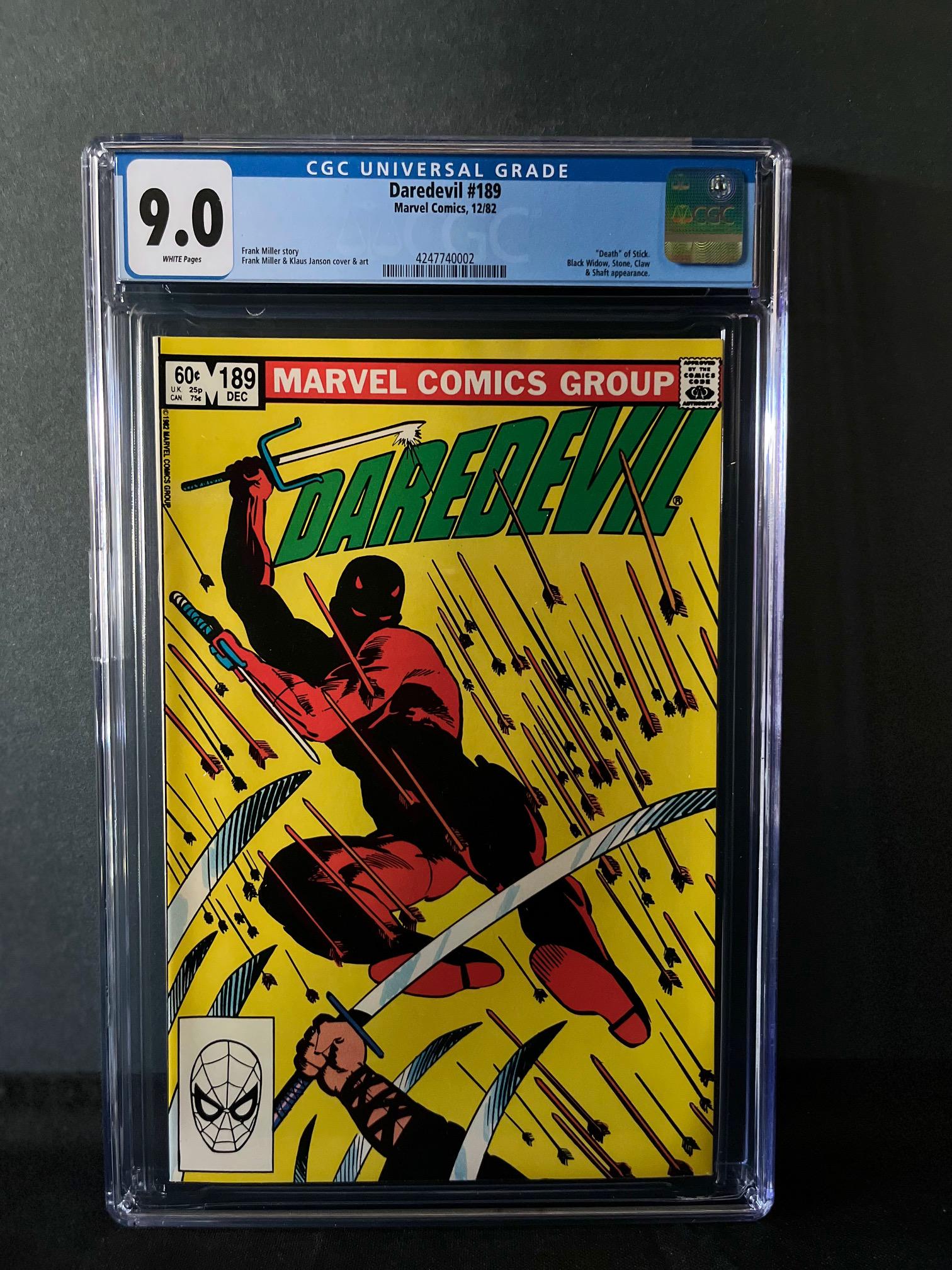 Daredevil 189 CGC 9.0 Death of Stick (1 of 1)