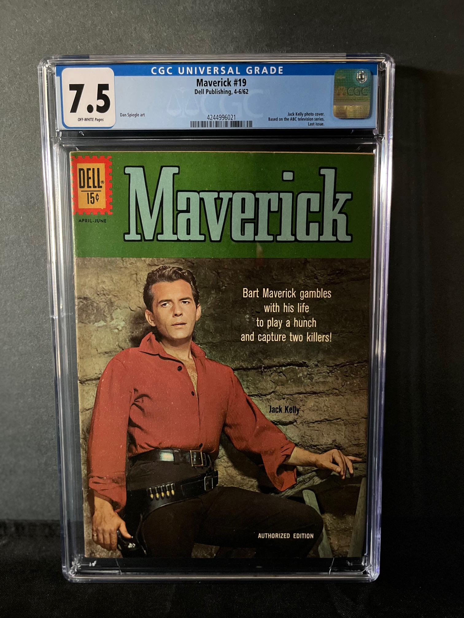 Maverick 19 CGC 7.5 Dell Silver Age TV: We are a Veteran Owned and Operated Auction House. All Shipping and handling is done is house. We are now accepting consignments! Happy Bidding!