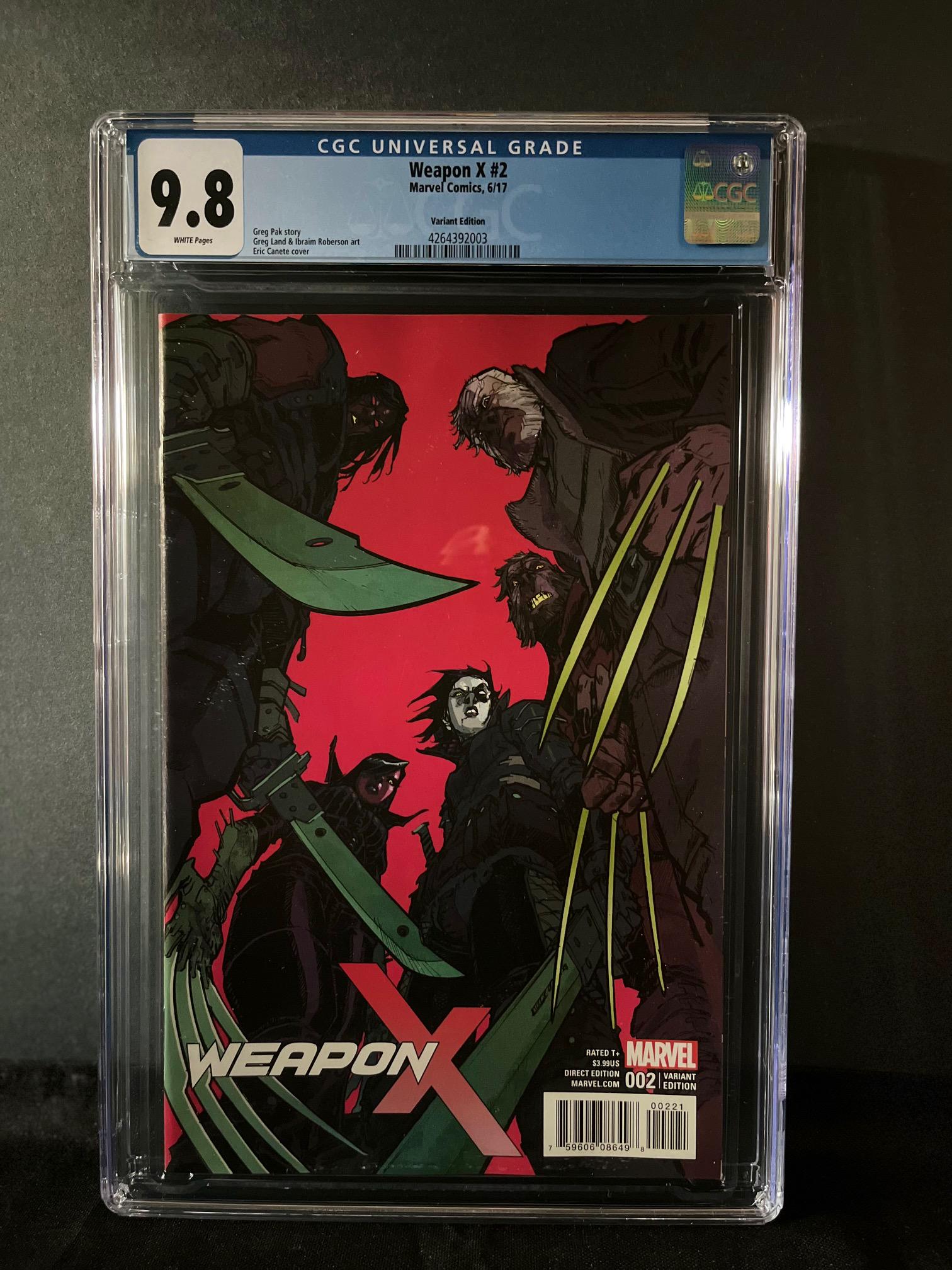 Weapon X 2 Canete Variant CGC 9.8 (1 of 1)